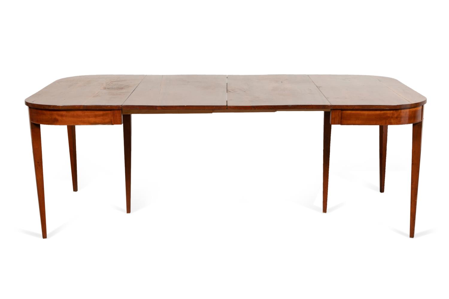 19TH C HEPPLEWHITE WALNUT DINING 2889c3