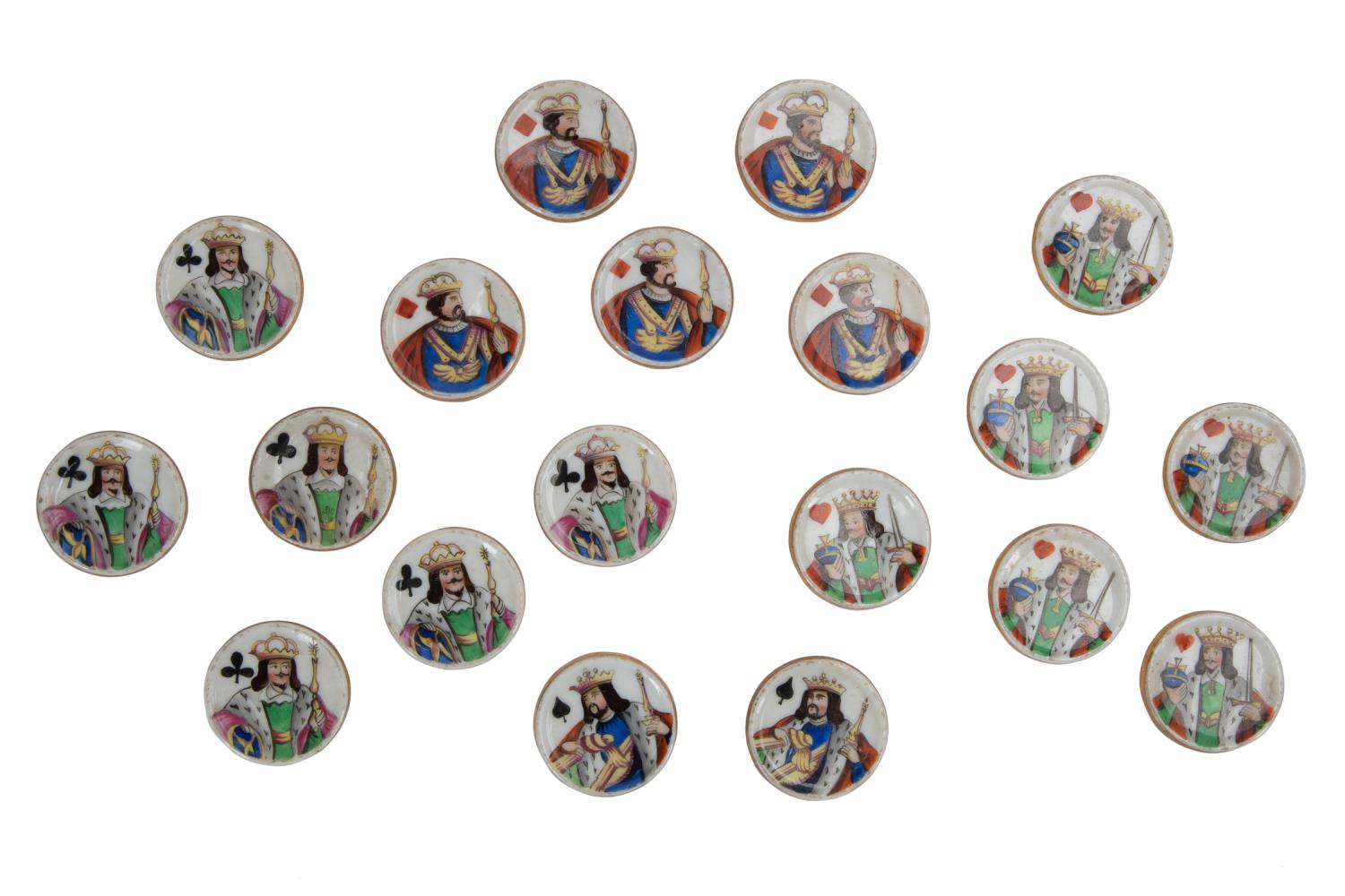 19PCS PORCELAIN WHIST GAMBLING 288a1f