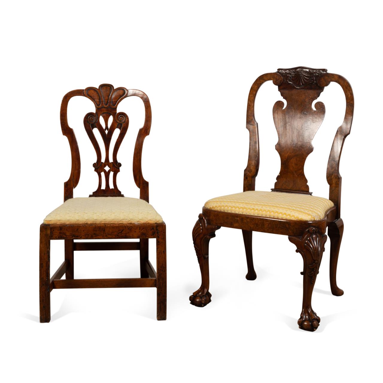 TWO GEORGIAN STYLE SIDE CHAIRS  288a3d