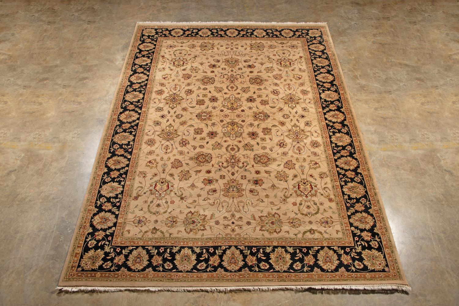 HAND KNOTTED WOOL INDO OUSHAK CARPET  288a42