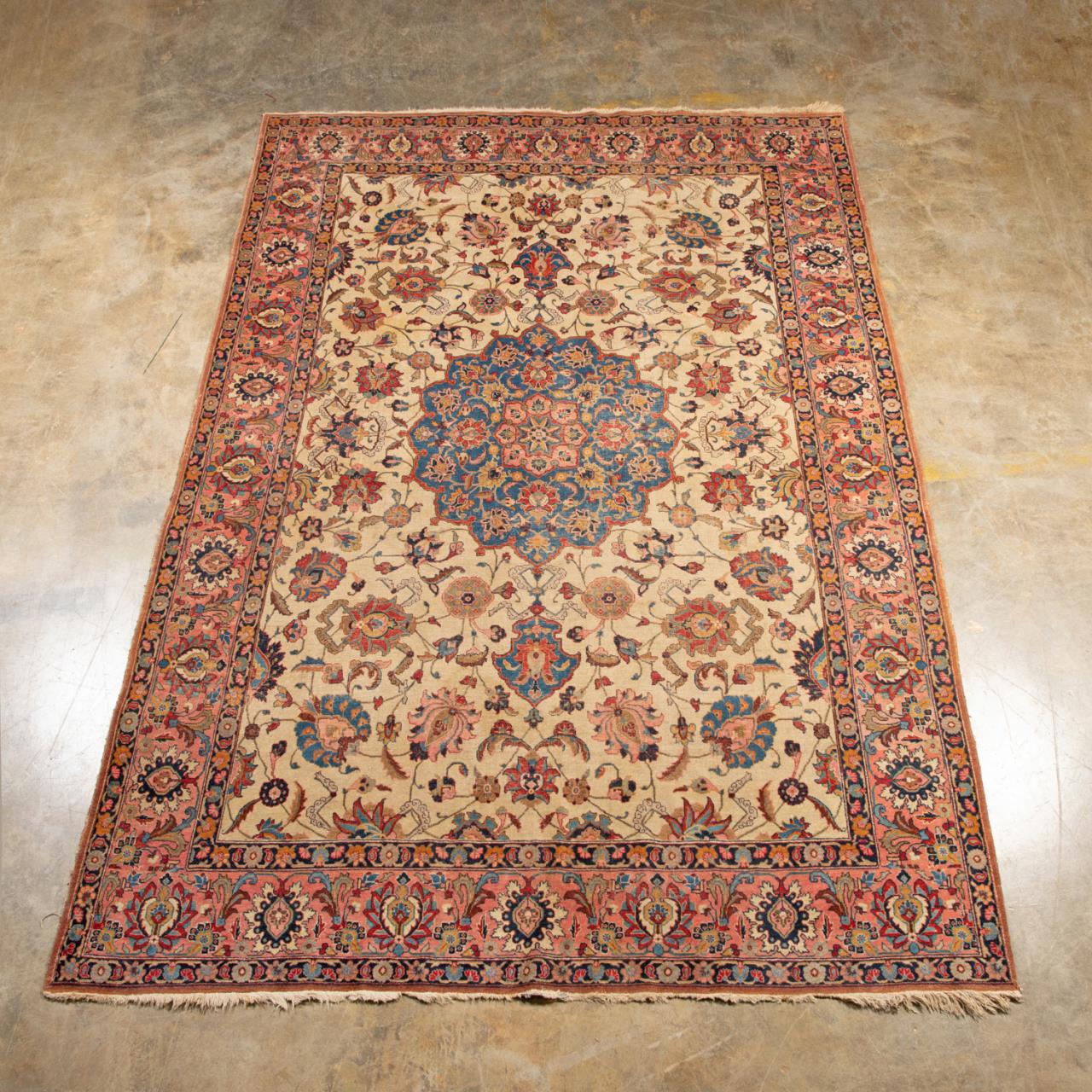 HAND KNOTTED WOOL PERSIAN TABRIZ 288a5c