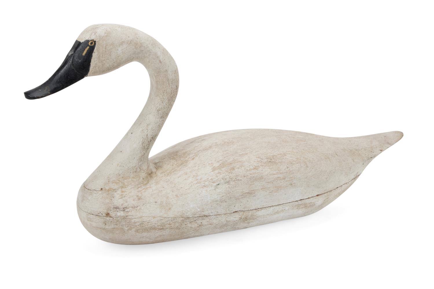 LIFE SIZE TRUMPETER SWAN WOODEN