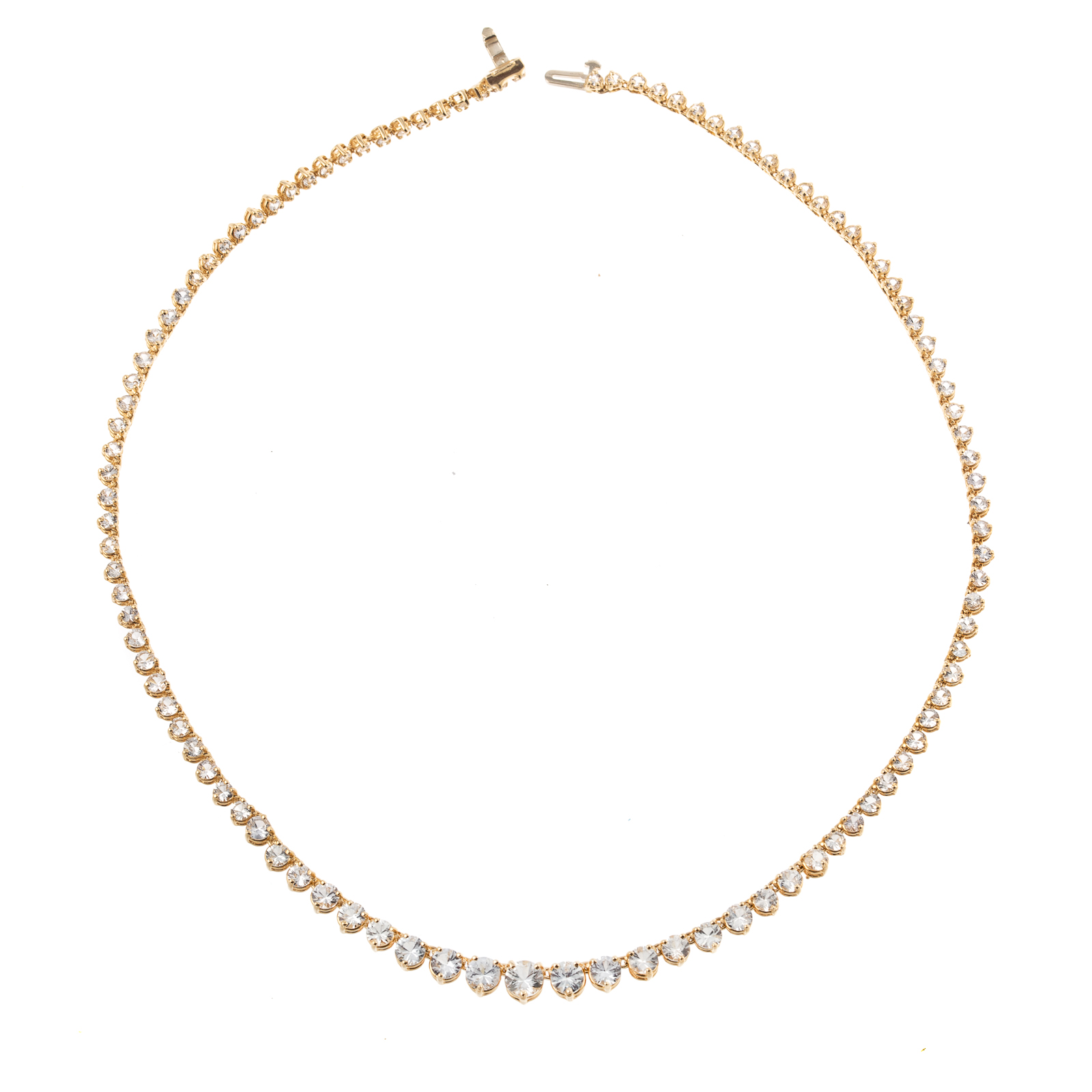 A CUBIC ZIRCONIA RIVIERE NECKLACE