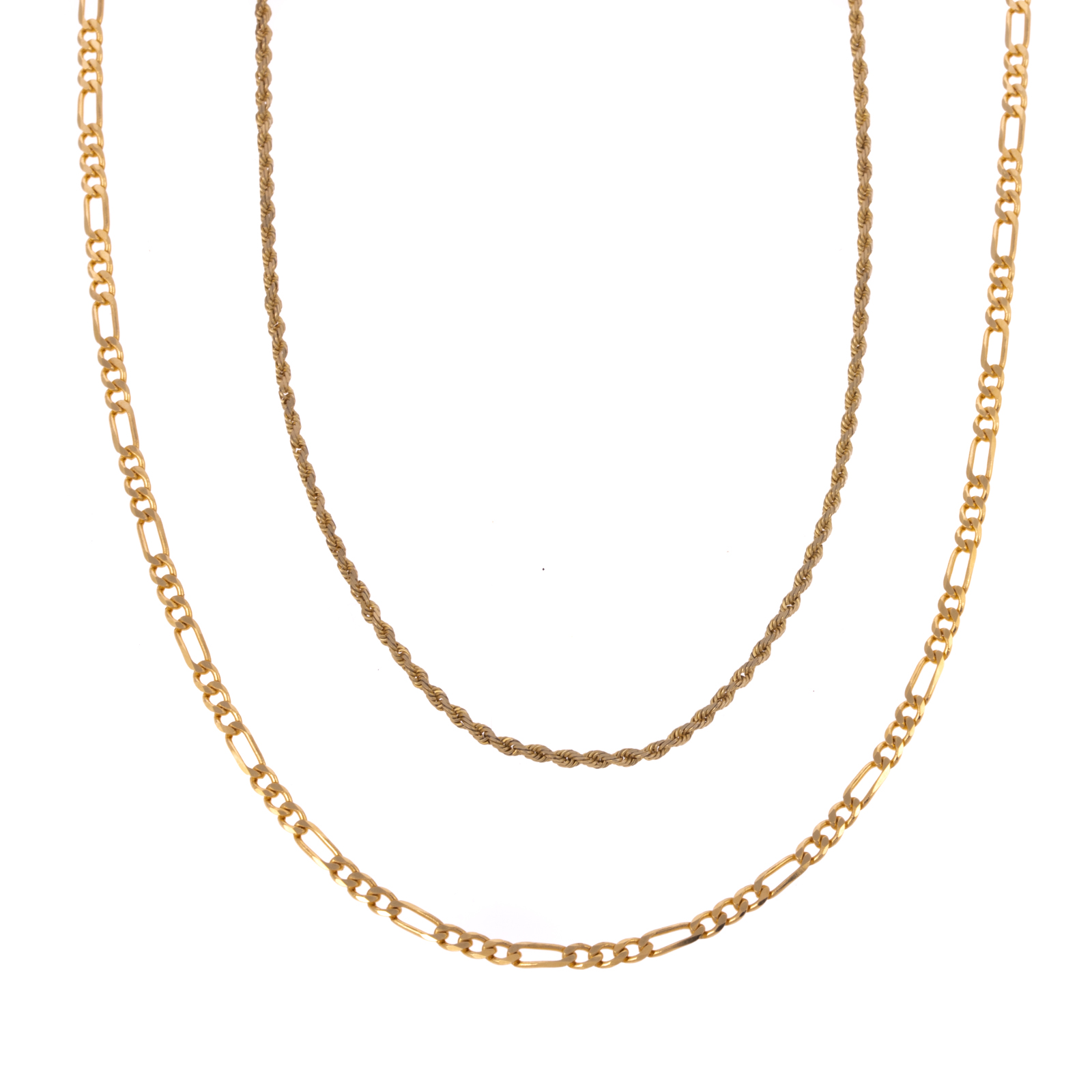 AN 18K FIGARO CHAIN GOLD TWISTED 288ccb