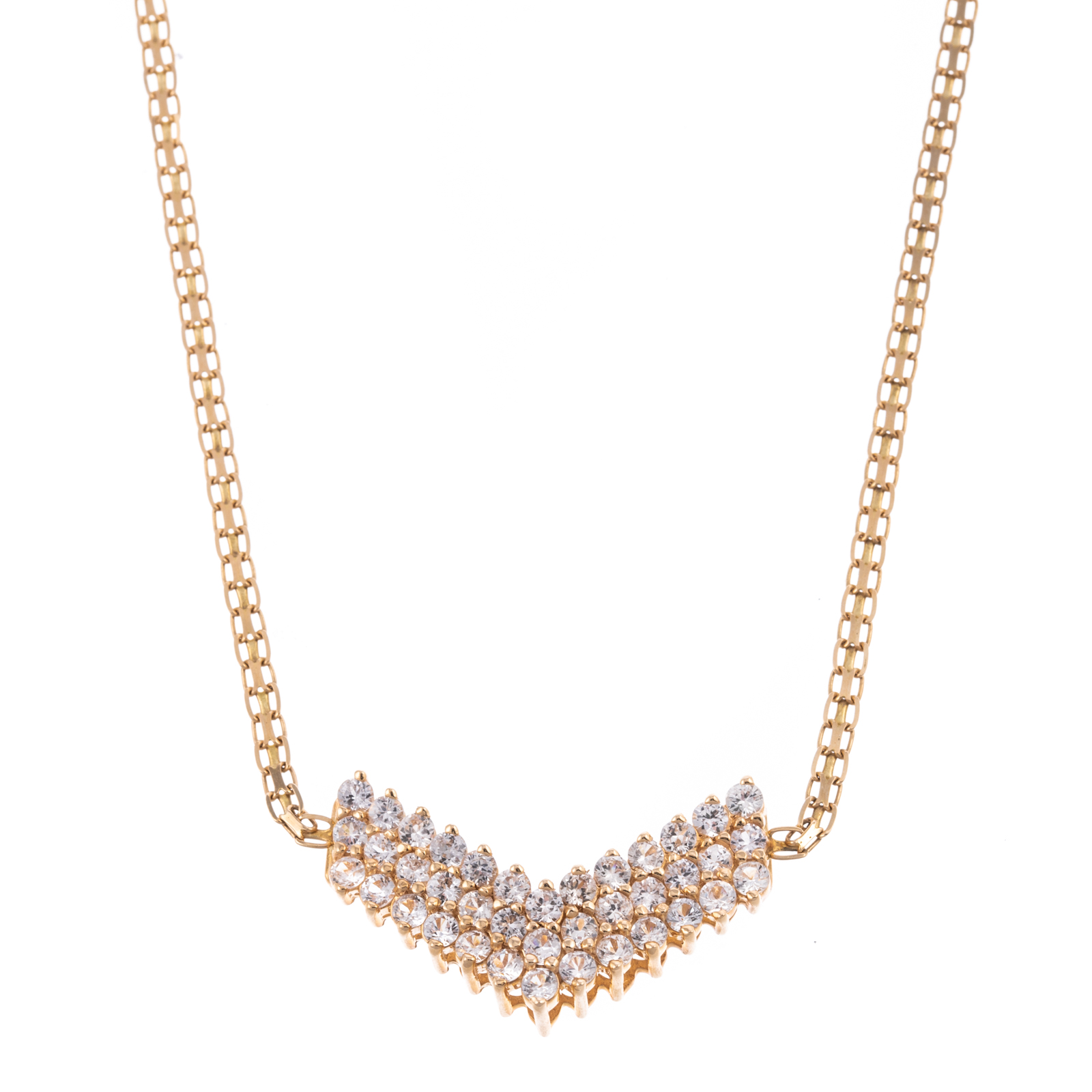 A WHITE SAPPHIRE V NECKLACE IN 288cd4