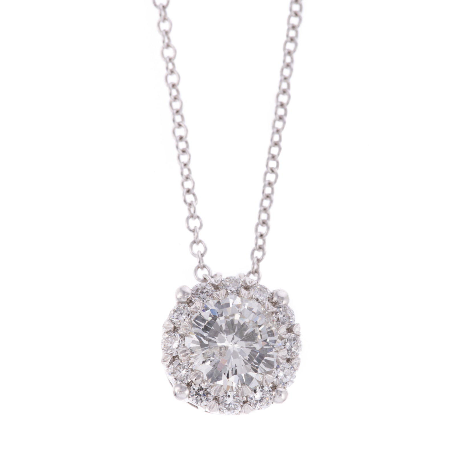 A 0 50 CT DIAMOND HALO PENDANT 288d12