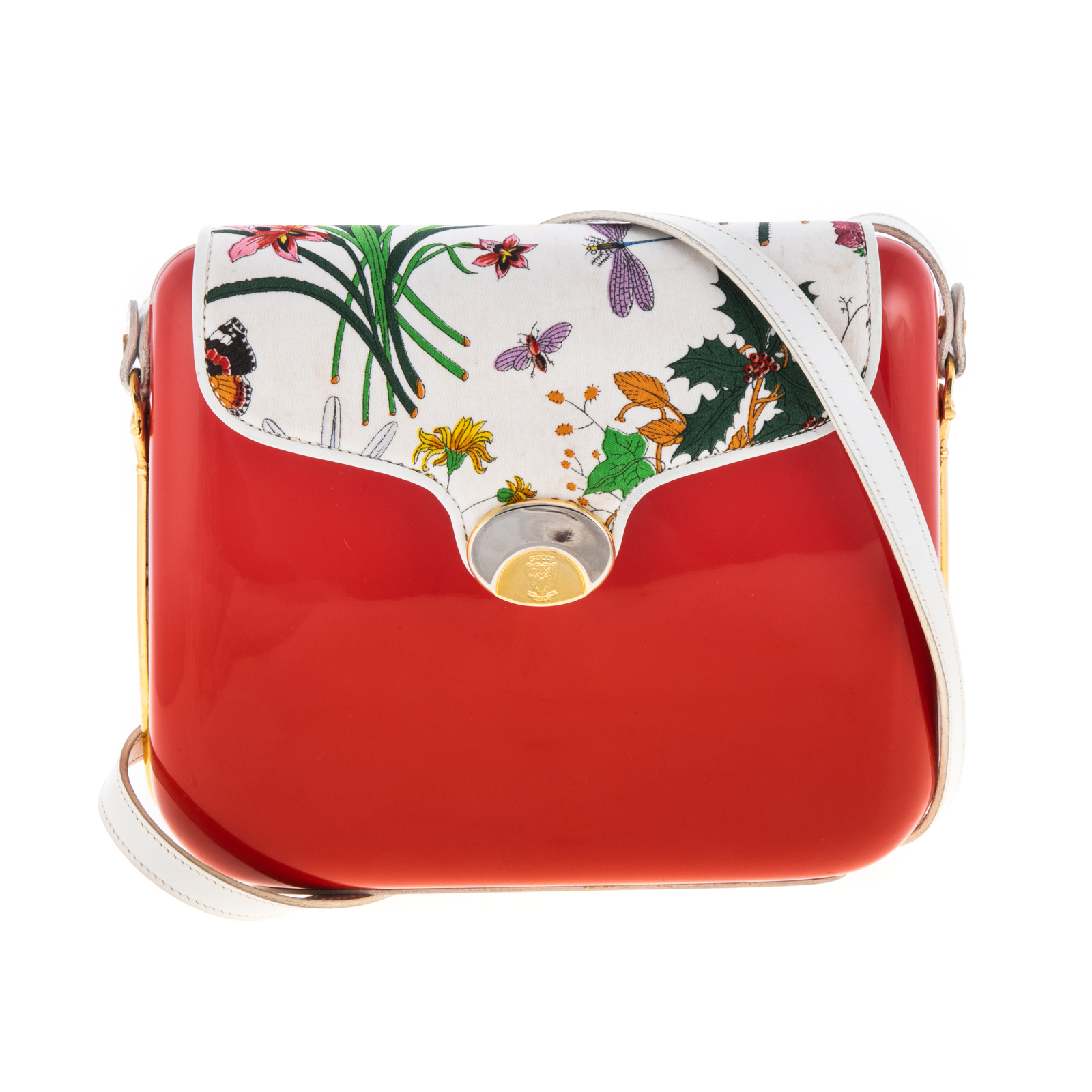 A GUCCI VINTAGE FLORA CROSSBODY