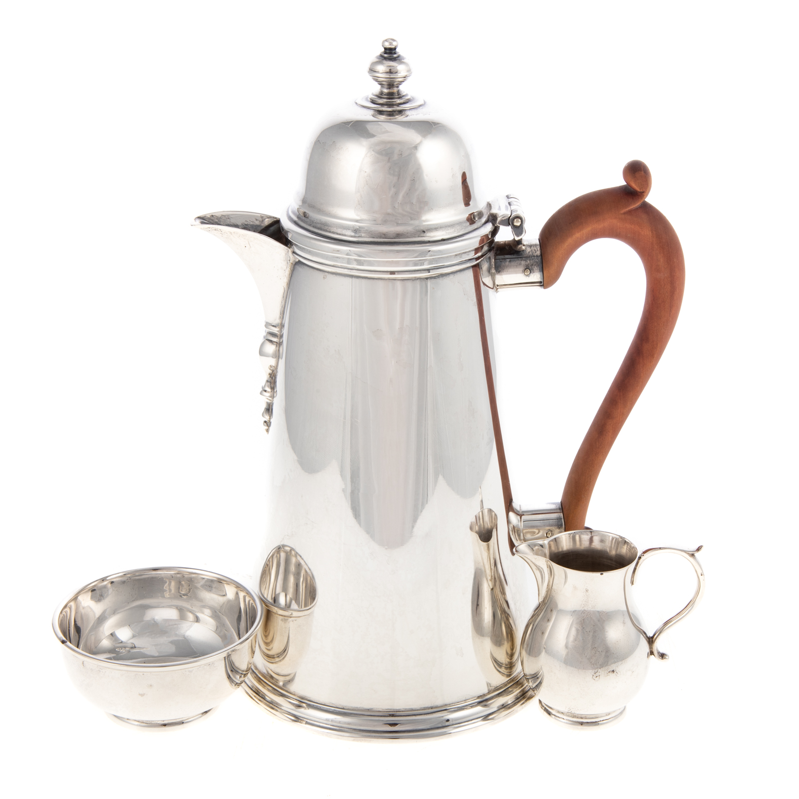 ELIZABETH II SILVER COFFEE SET 288dba