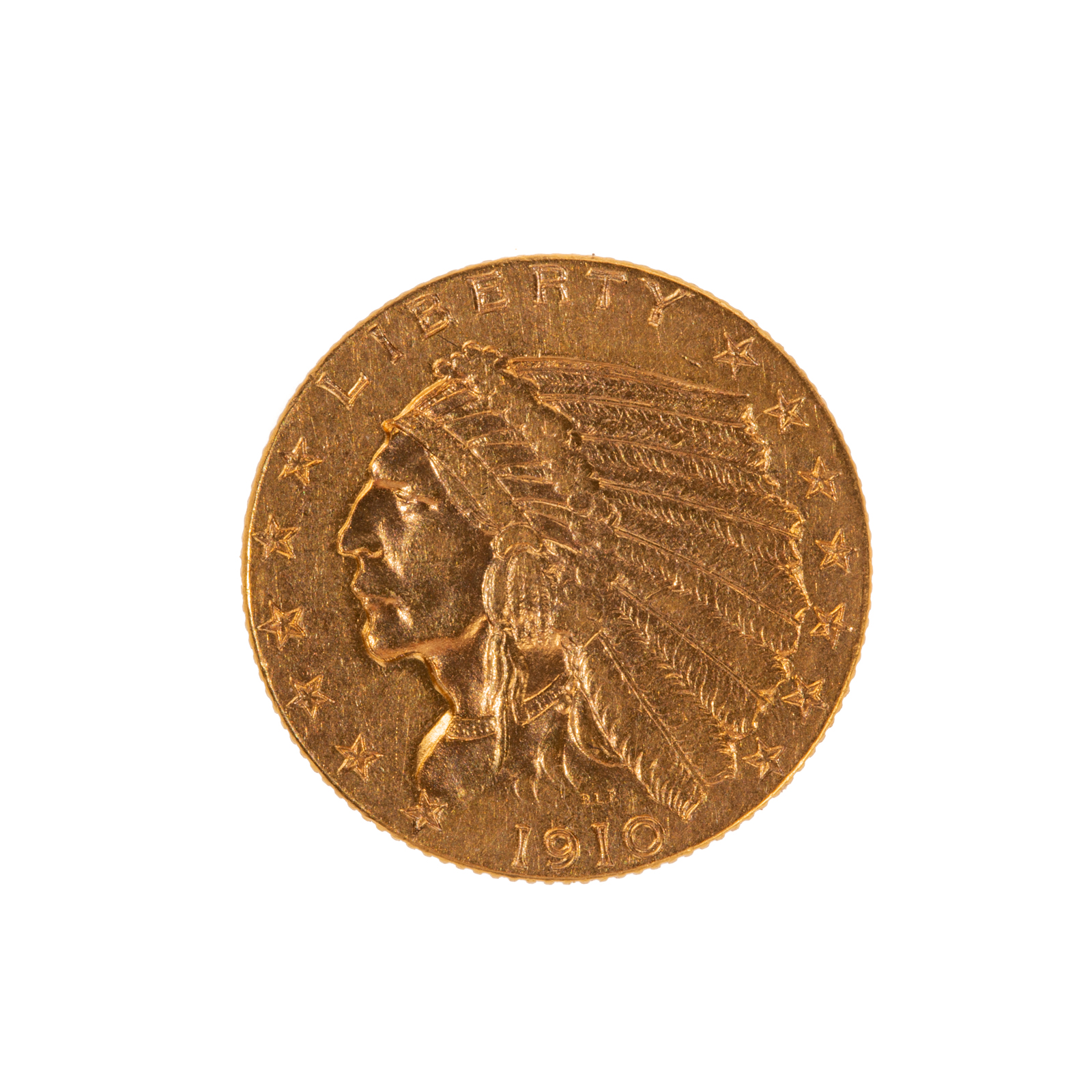 1910 2 50 GOLD INDIAN QUARTER 288e5f