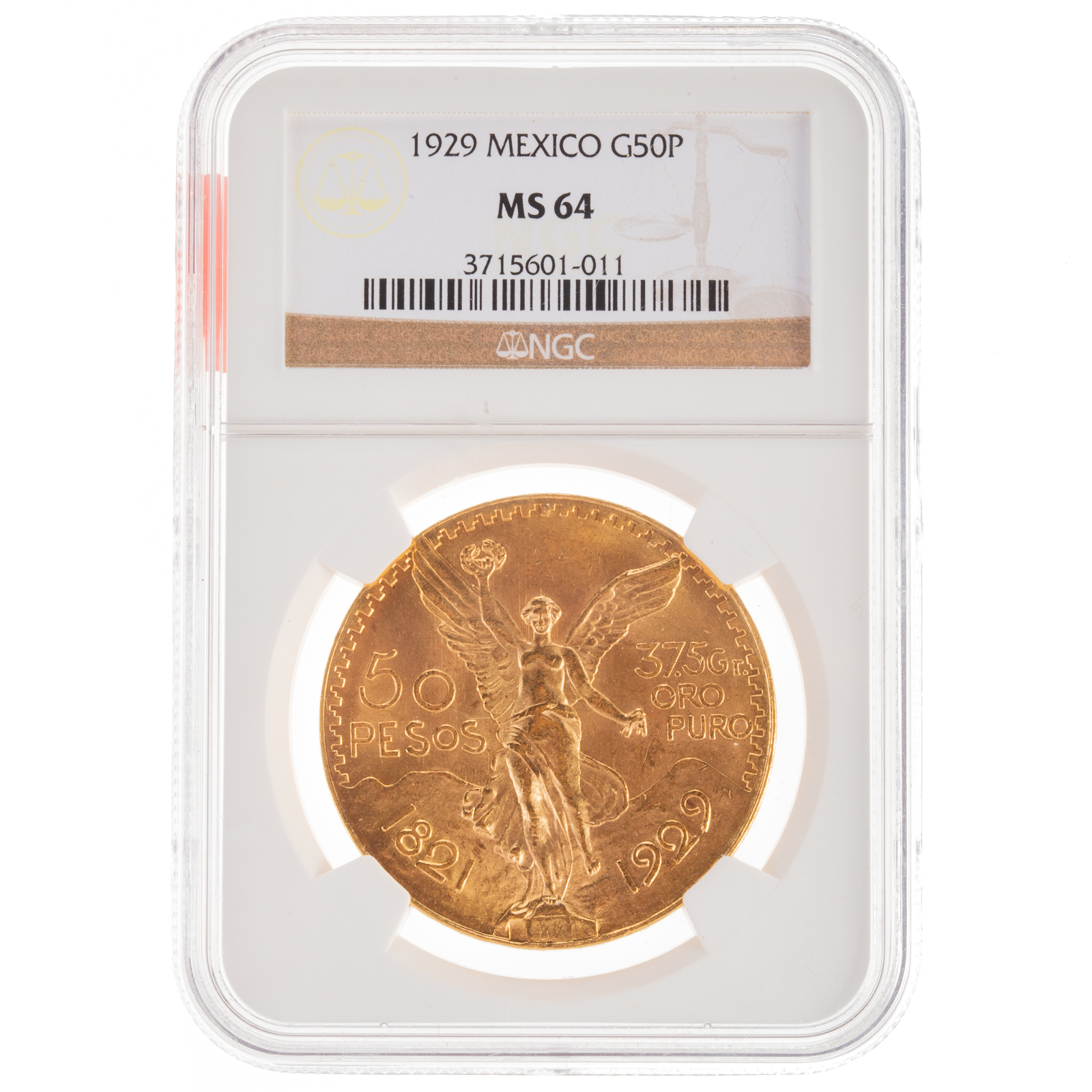 1929 MEXICAN GOLD 50 PESOS NGC 288e8c