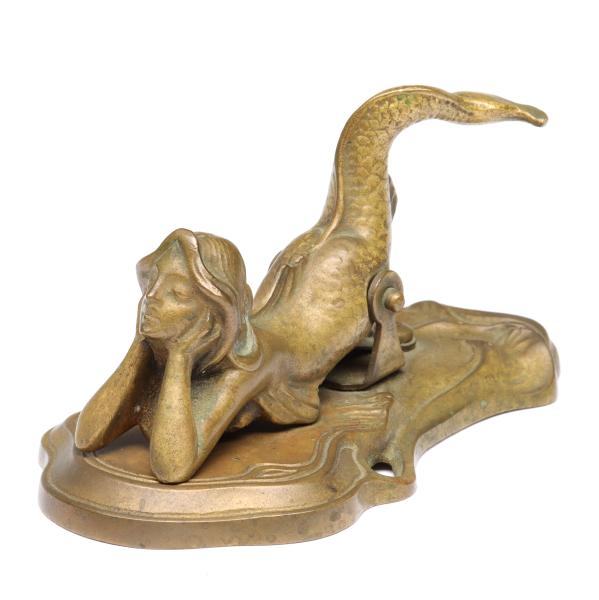 ART NOUVEAU FIGURAL MERMAID LETTER