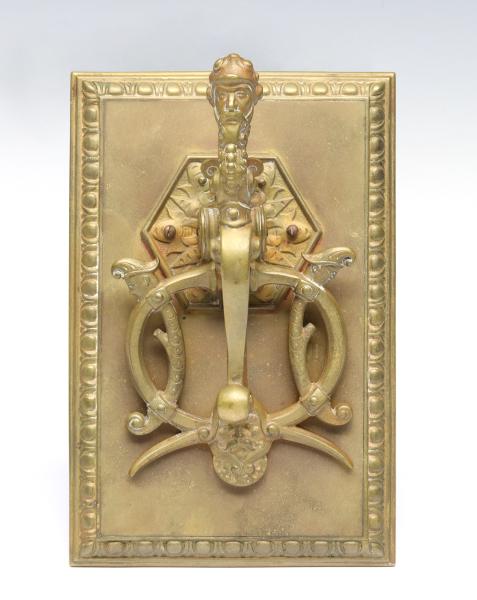 LARGE BRASS LETTER CLIP WITH FIGURES