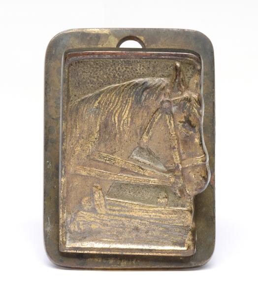 HORSE HEAD FIGURAL LETTER CLIP 1880-1910Very