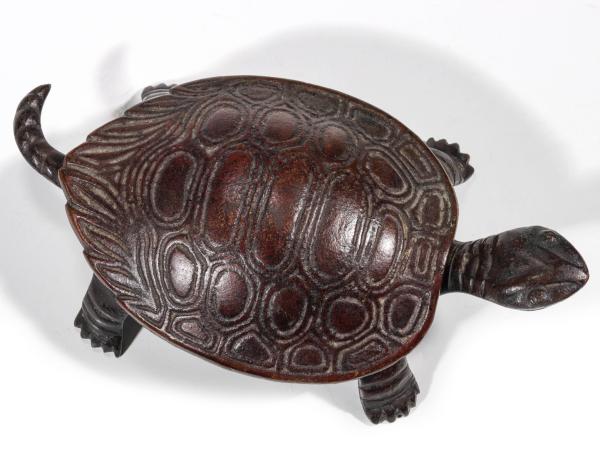 A PATINATED BRONZE TURTLE MATCH 288fb5