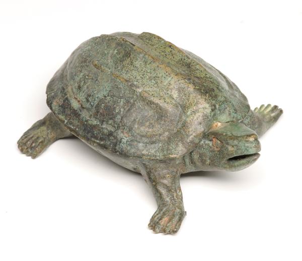 A PATINATED BRONZE TURTLE PAPERWEIGHT 288fe2