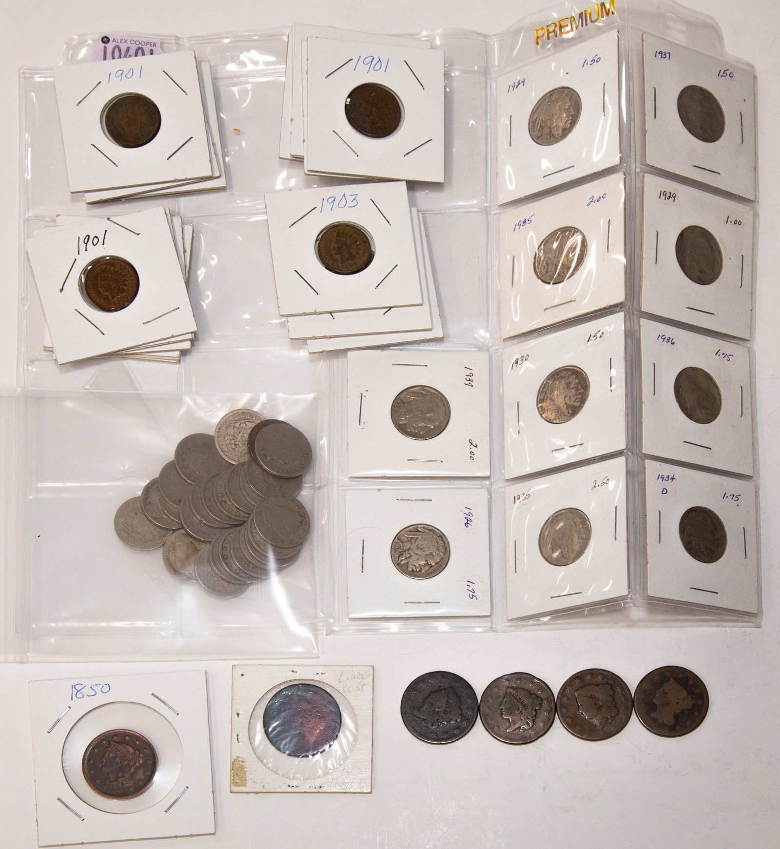 BAG OF US TYPE OBSOLETE COINS 28943b