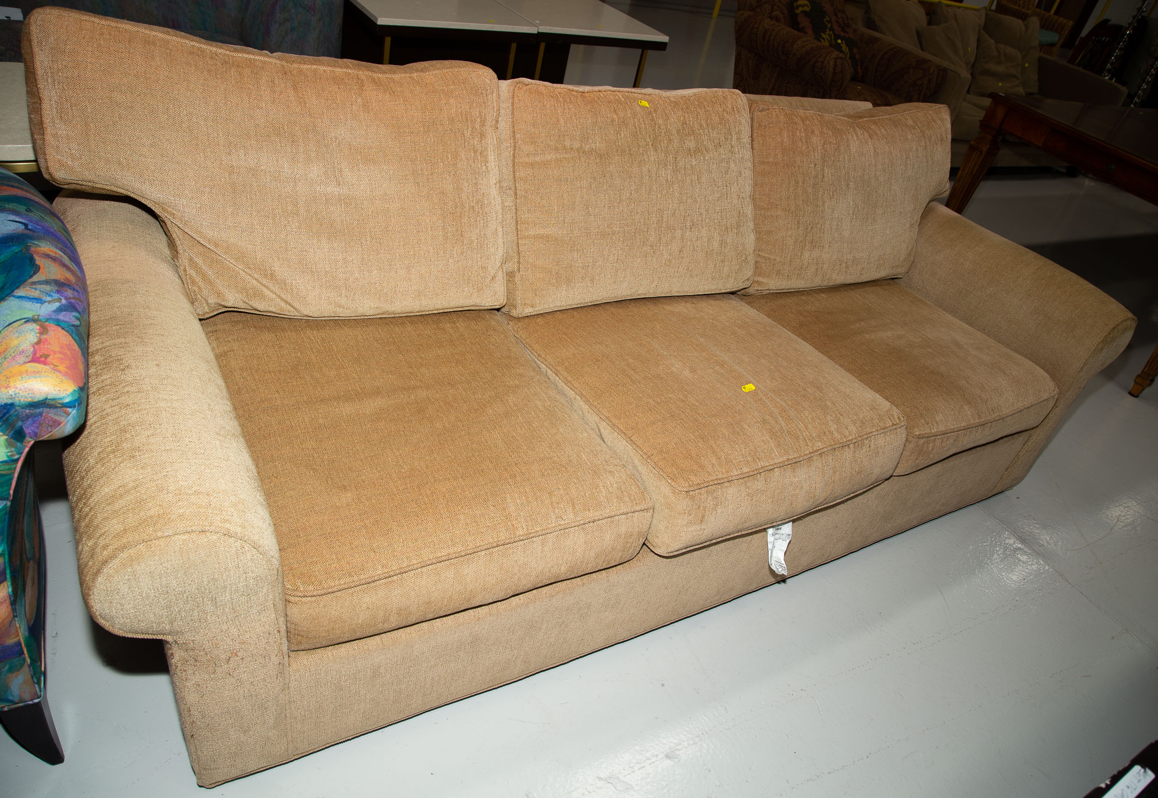 AN ETHAN ALLEN UPHOLSTERED SOFA