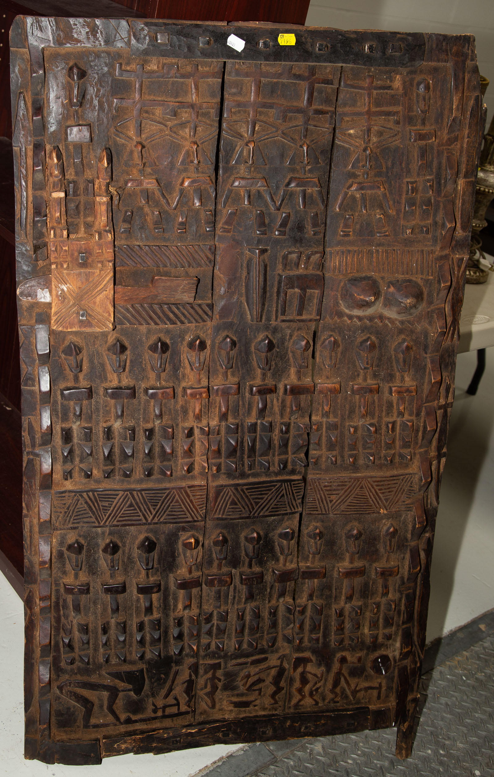 DOGON AFRICAN CARVED WOODEN DOOR 28961b