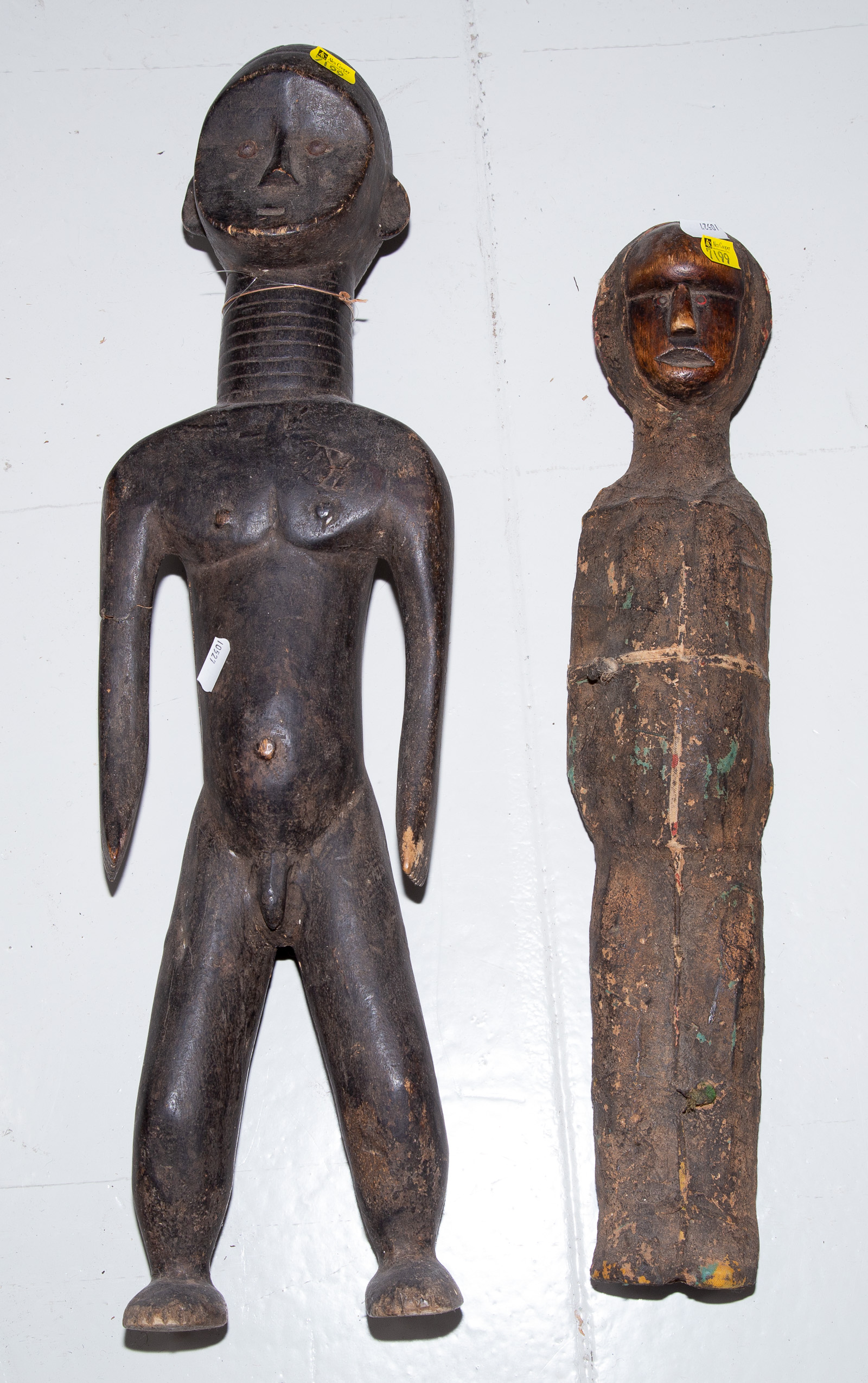 TWO TOMA AFRICAN CARVED WOODEN 289629