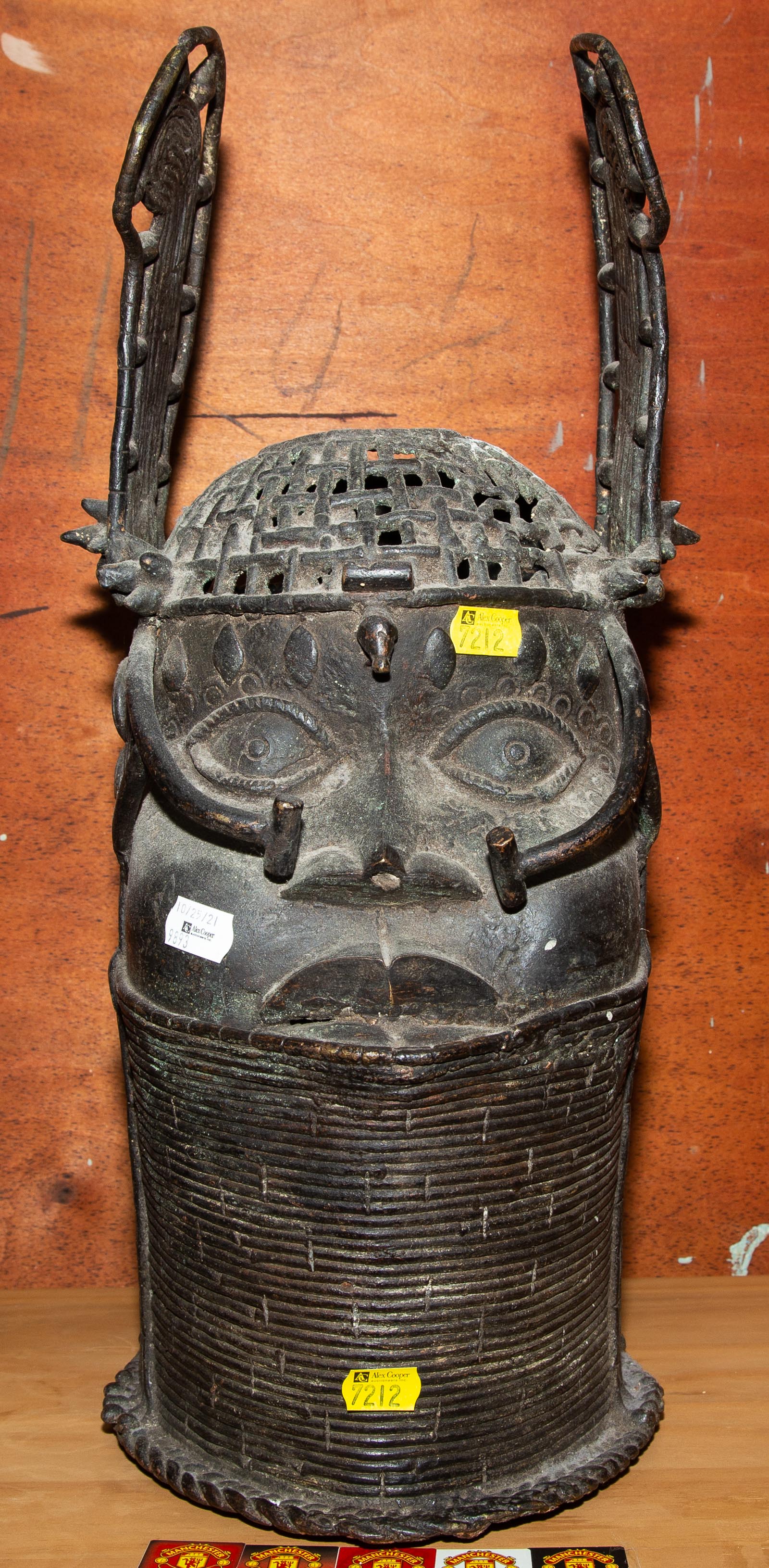 AFRICAN BENIN STYLE BRONZE BUST