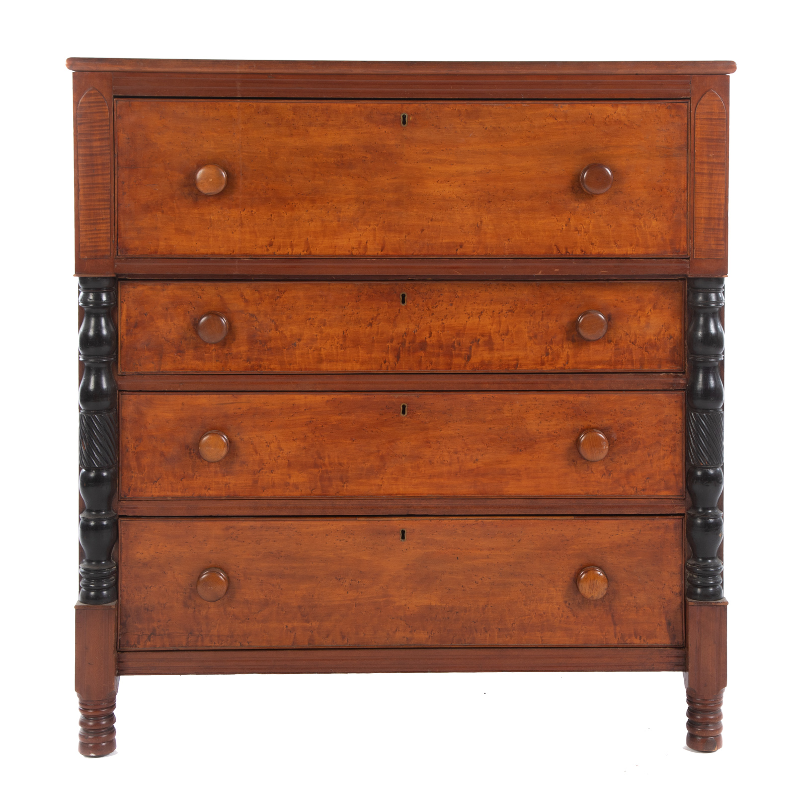 AMERICAN CLASSICAL MIXED WOOD CHEST