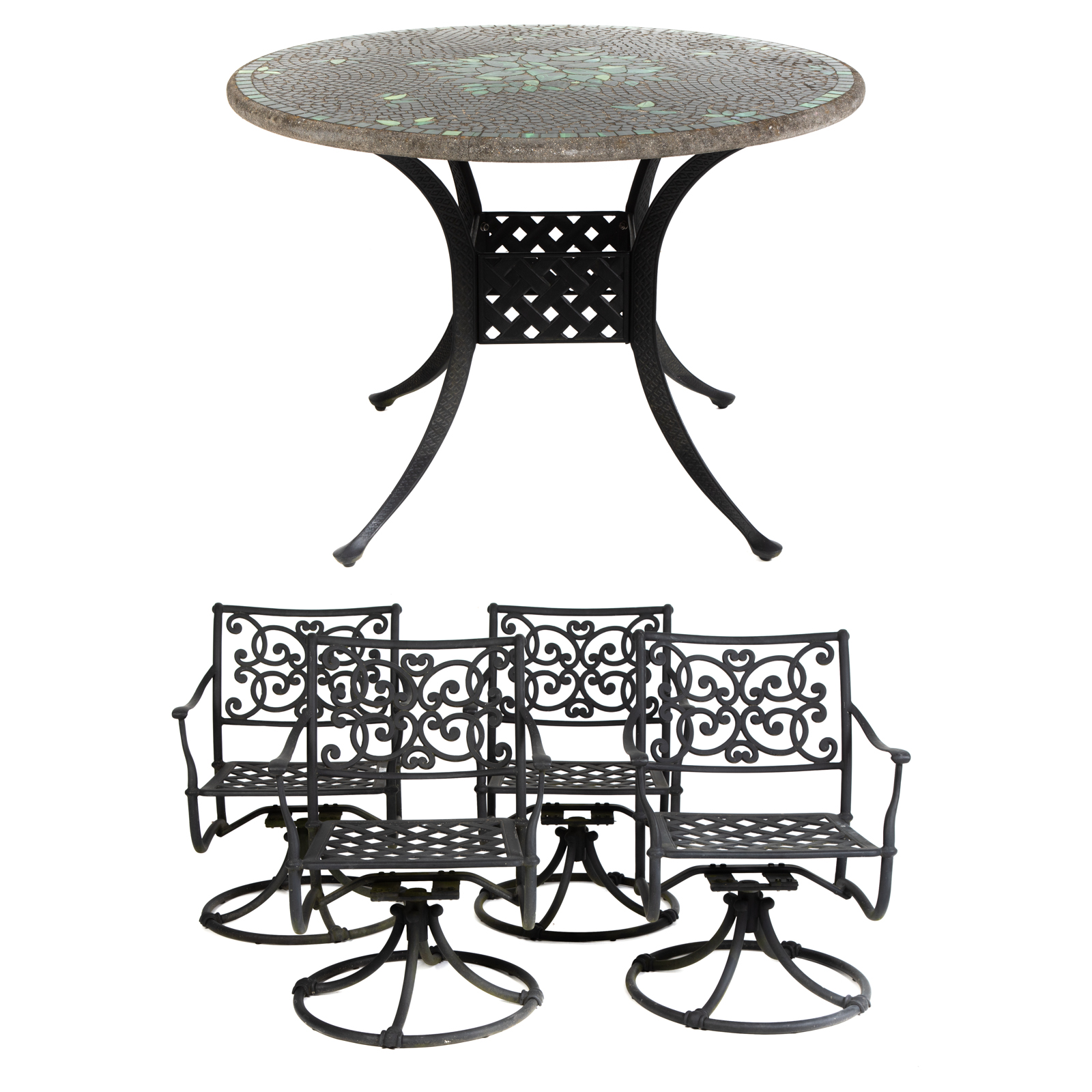 ROUND MOSAIC OUTDOOR TABLE FOUR 2872c0