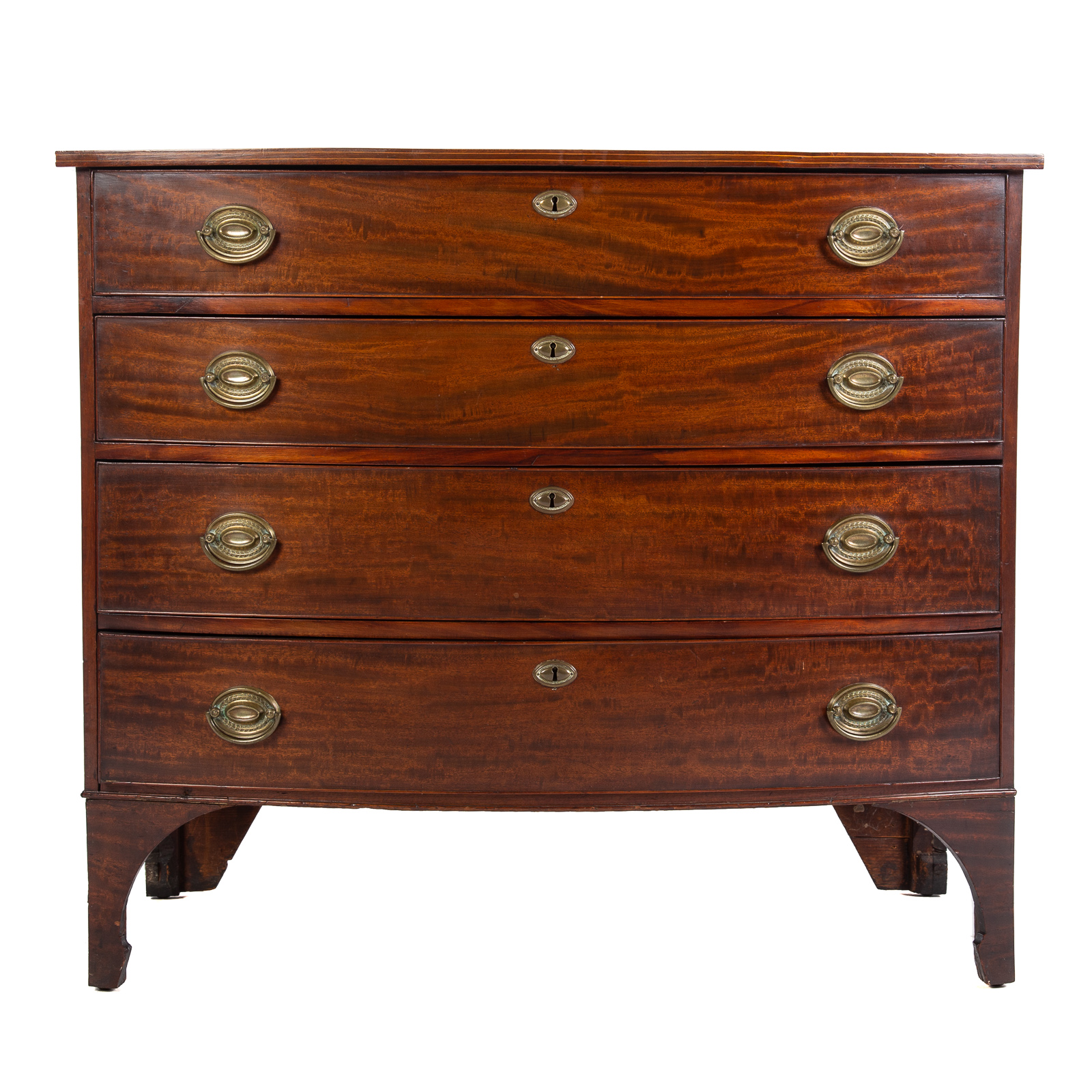 FEDERAL MAHOGANY BOWFRONT CHEST 2872df