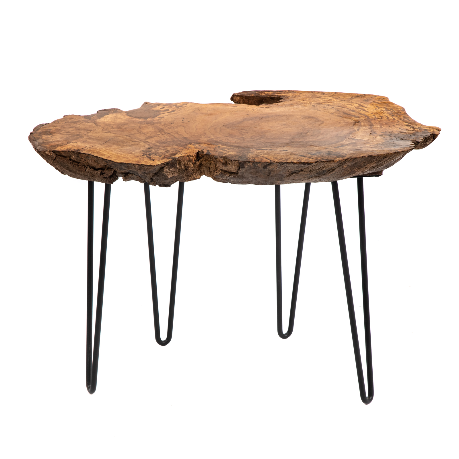 LIVE EDGE OCCASIONAL TABLE ON METAL 2872ec
