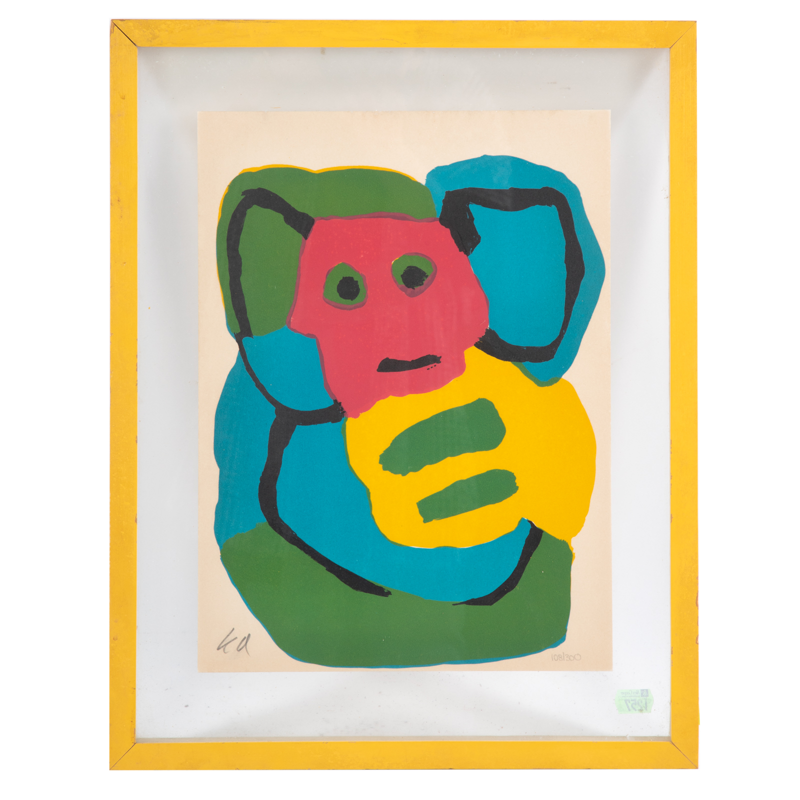 KAREL APPEL. "BEAR," LITHOGRAPH