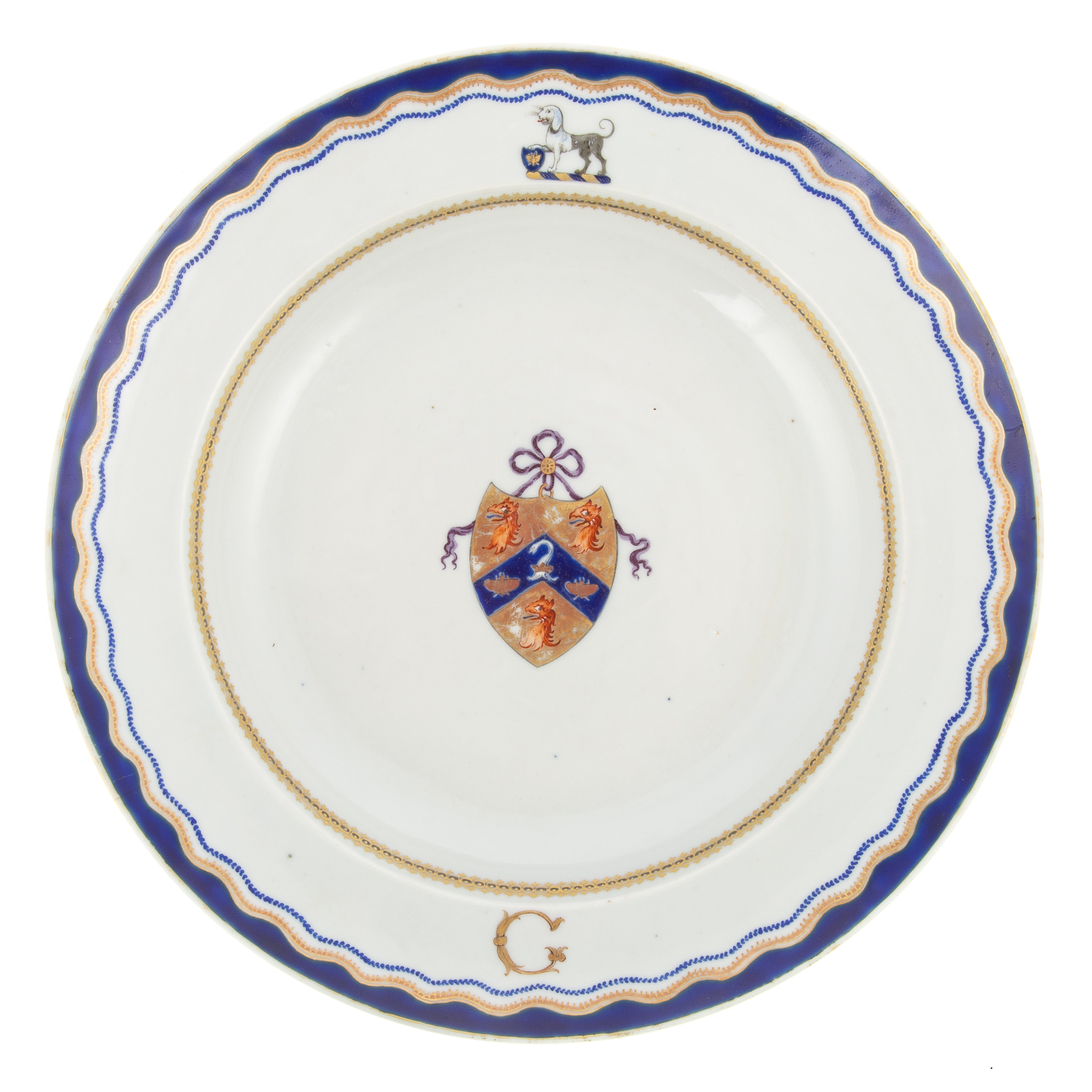 CHINESE EXPORT ARMORIAL SOUP PLATE