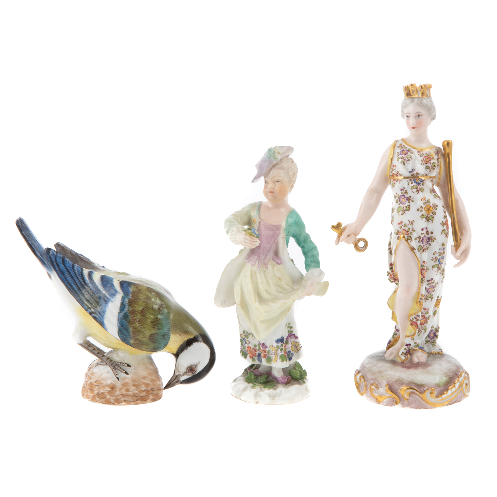 THREE MEISSEN PORCELAIN FIGURES 287576