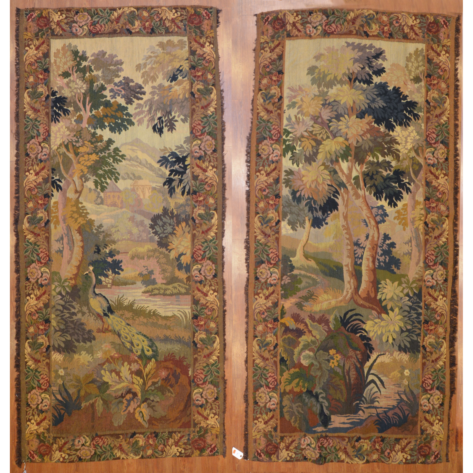 FRENCH TWO-PANEL TAPESTRY 19th