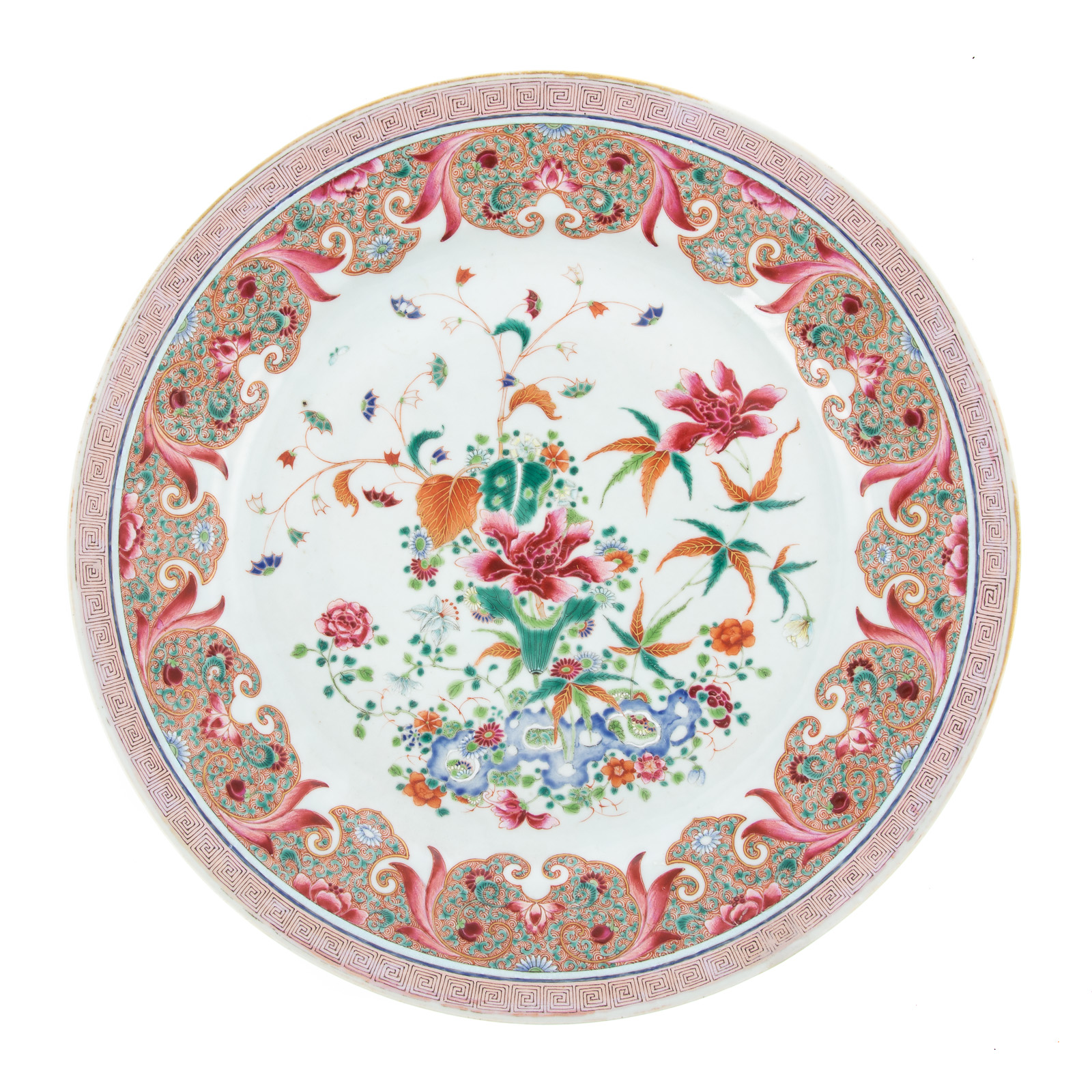 CHINESE EXPORT FAMILLE ROSE CHARGER 28758c