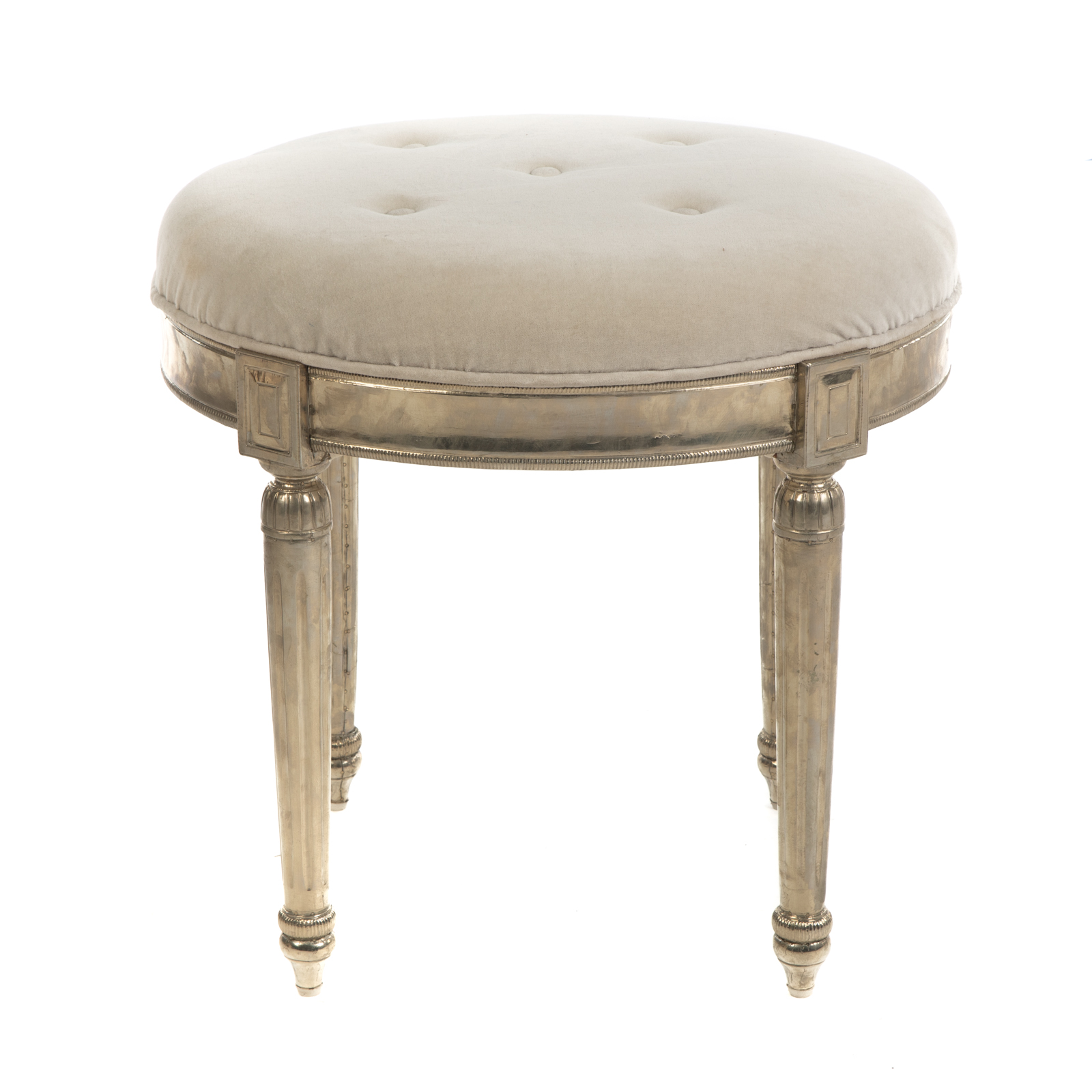 LOUIS XV STYLE OVAL METAL UPHOLSTERED 2875cb