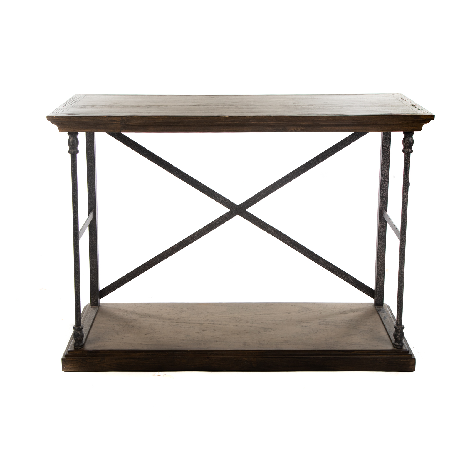 RUSTIC WOOD METAL CONSOLE TABLE 2875d4