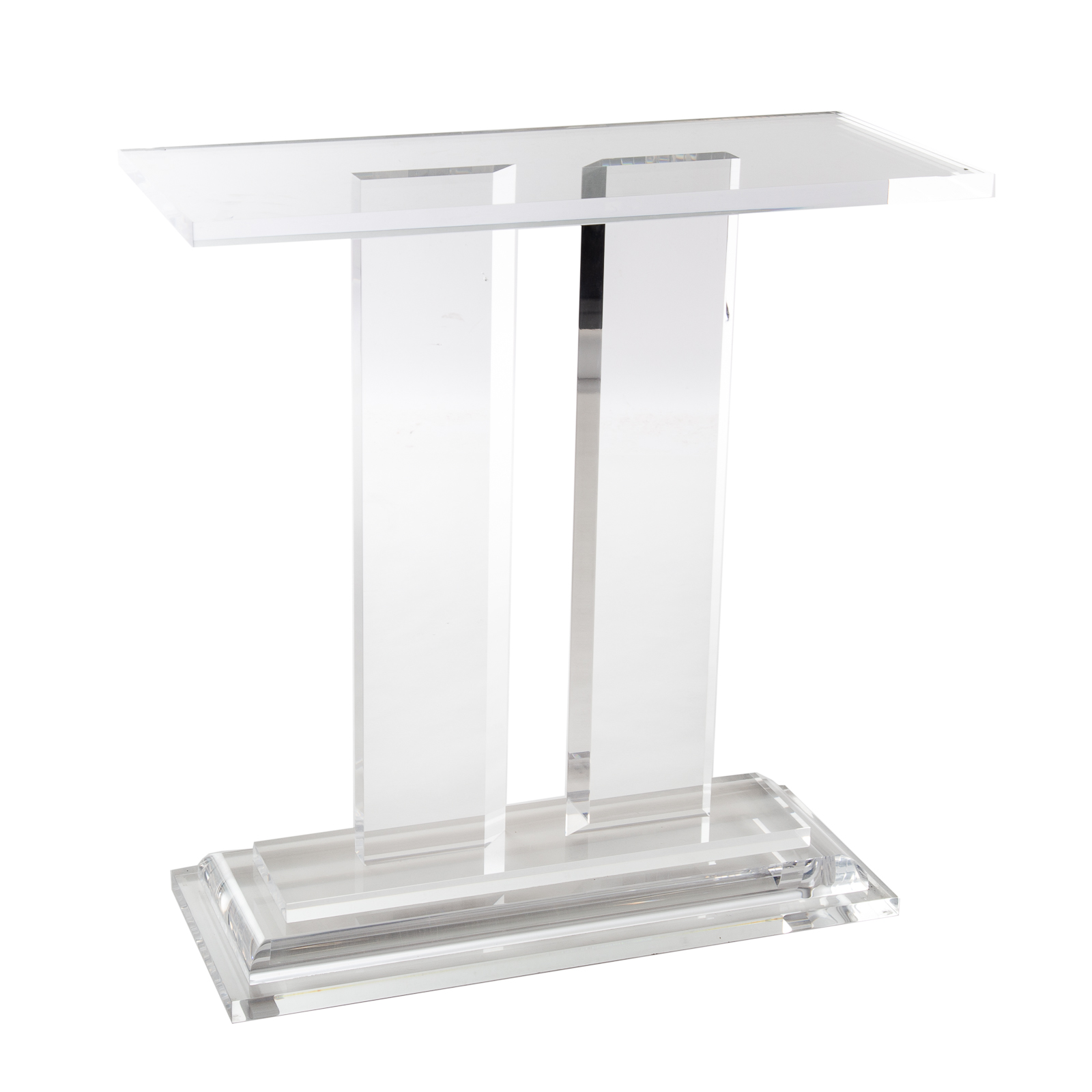 CONTEMPORARY LUCITE CONSOLE TABLE