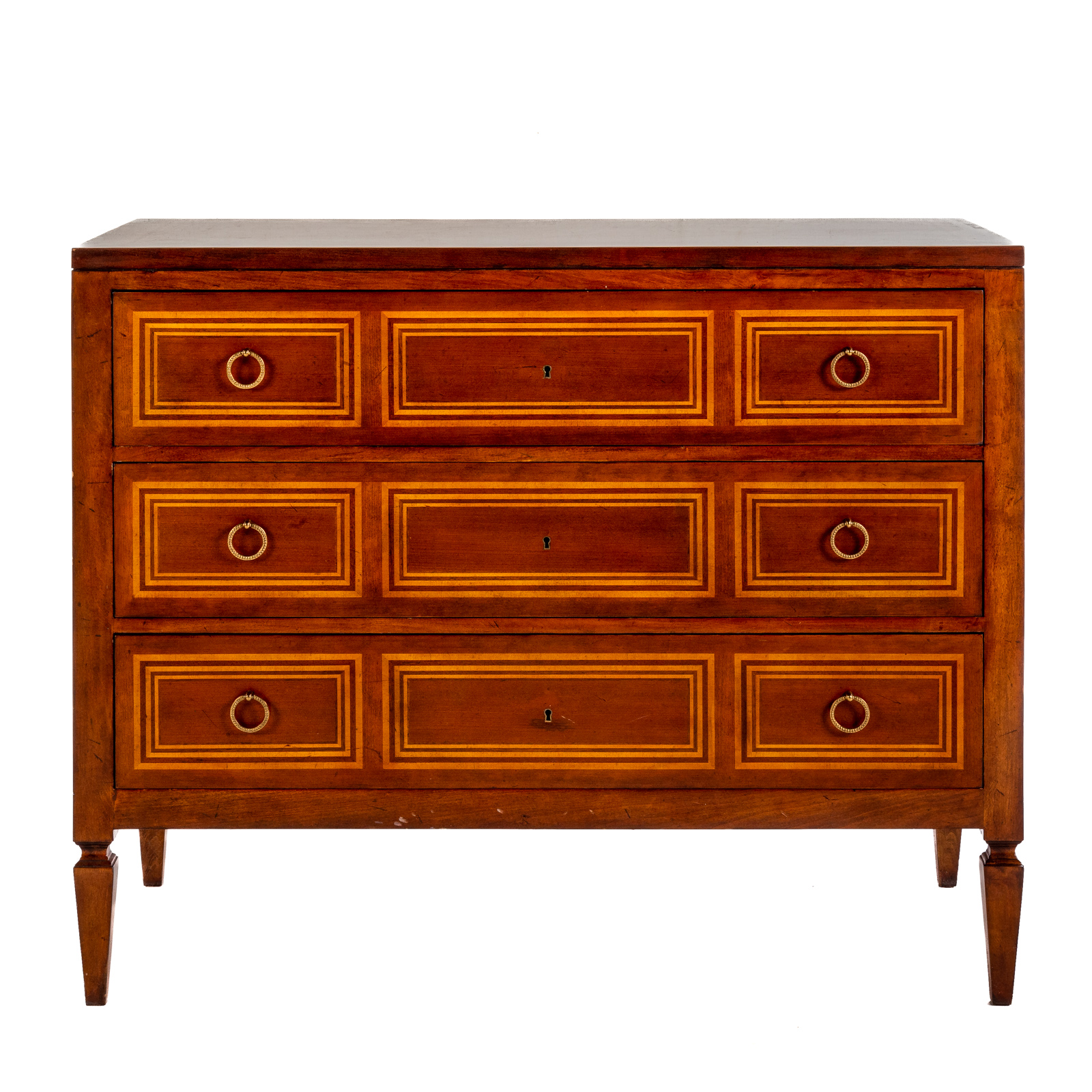 CONTEMPORARY MAHOGANY INLAID CHEST