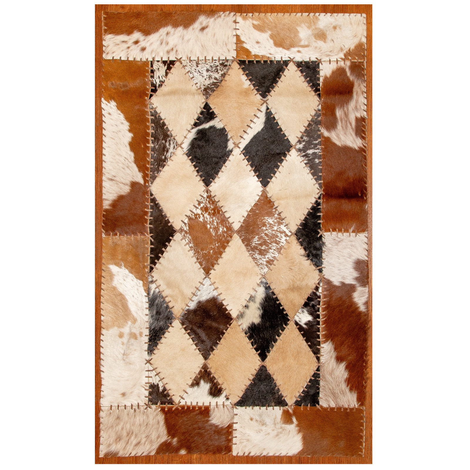 PATCHWORK COWHIDE RUG 3 X 4 10 28768a