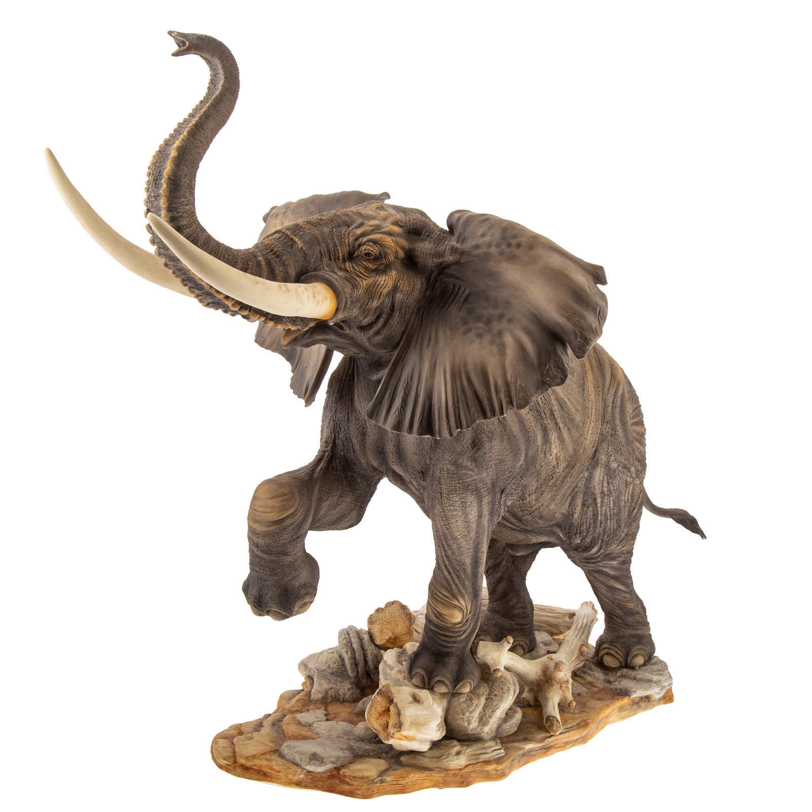 BOEHM PORCELAIN LARGE BULL ELEPHANT