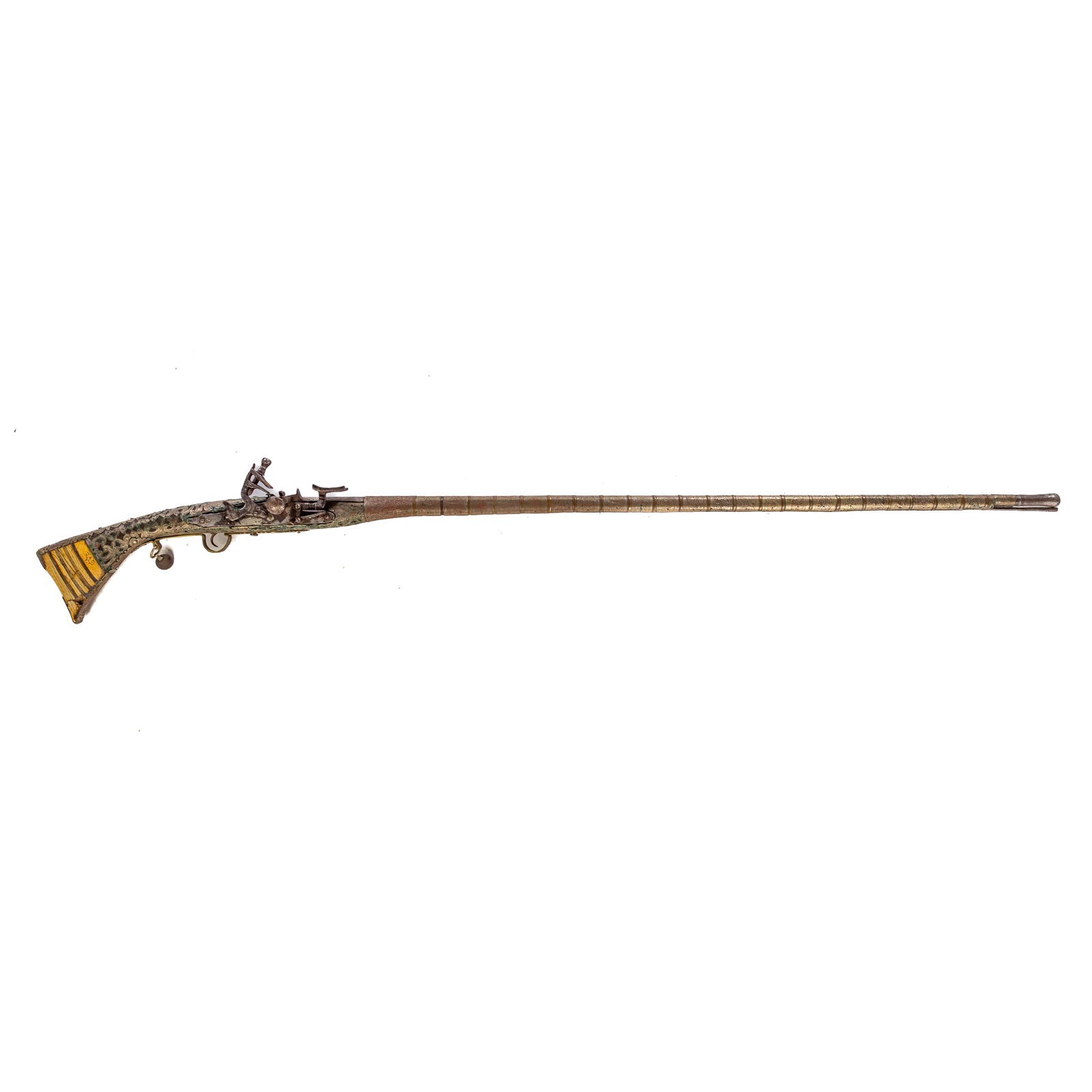 ORNATE ARABIC FLINTLOCK LONG GUN 28789b