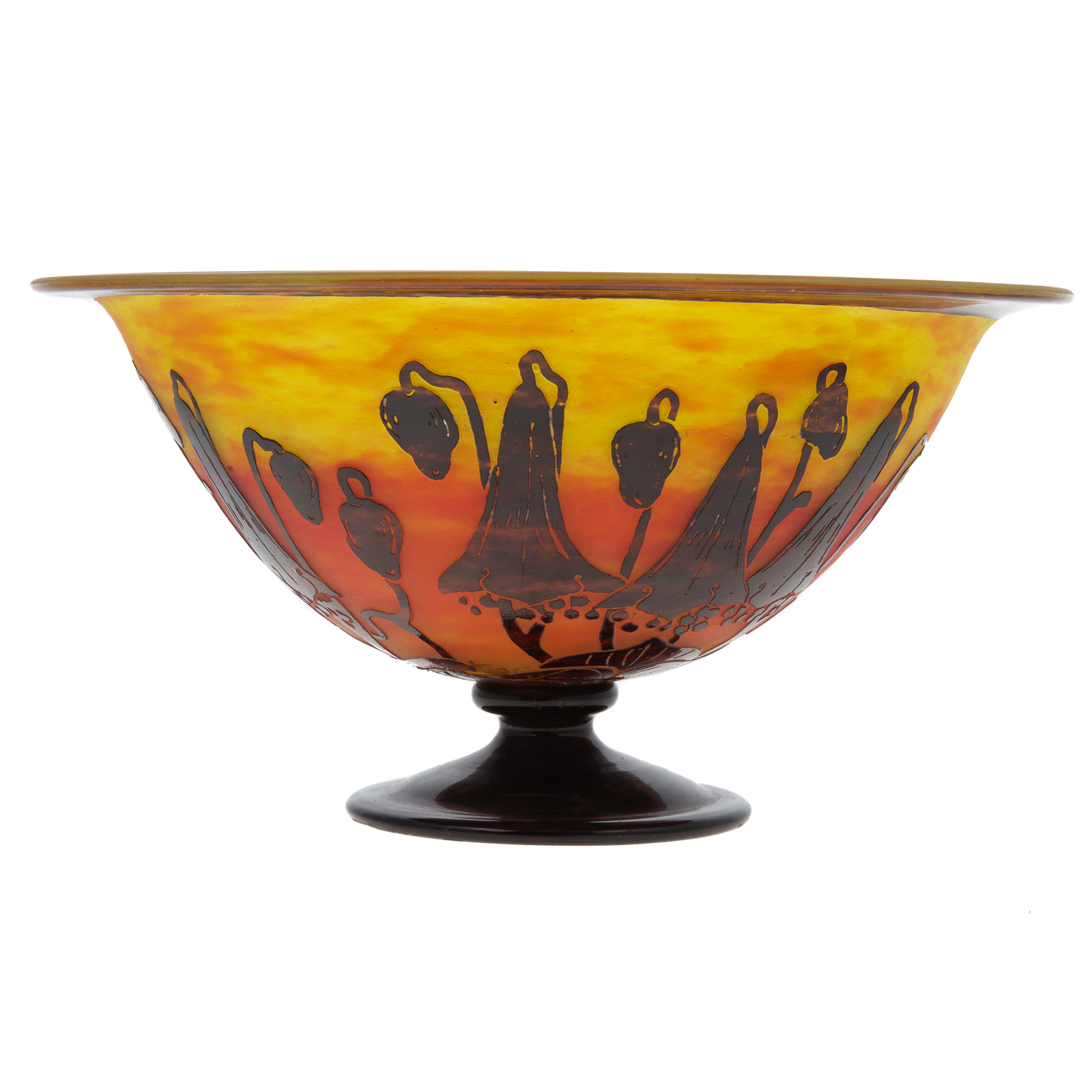 LEVERE FRANCAIS CAMEO GLASS COMPOTE 2878a4