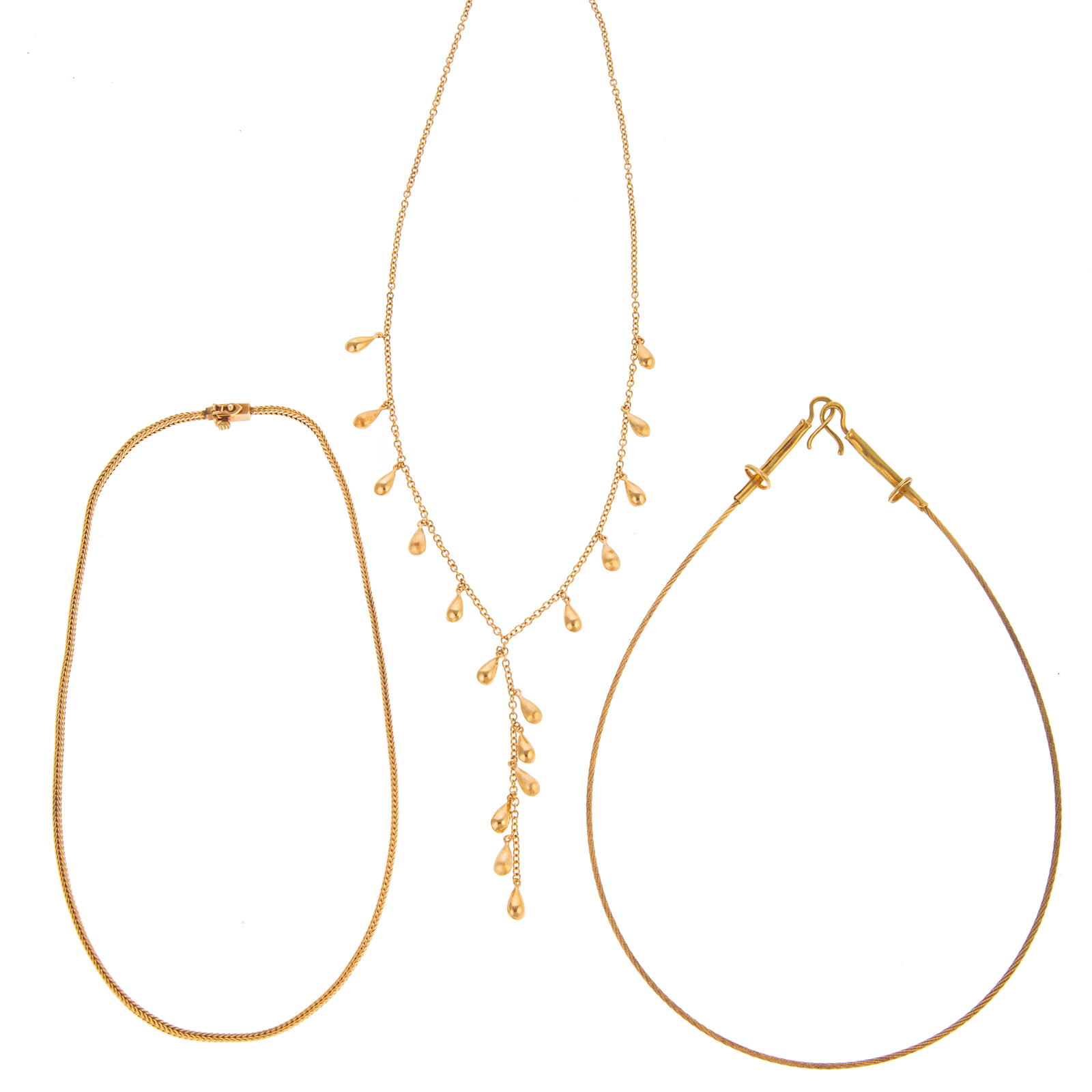 A TRIO OF NECKLACES IN 22K 14K 2878d6