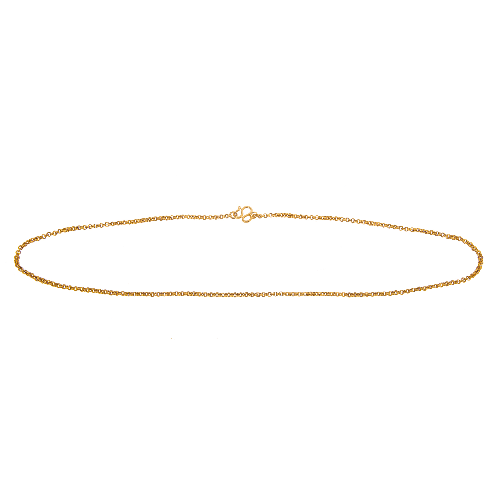 A 14K YELLOW GOLD DOUBLE CIRCLE