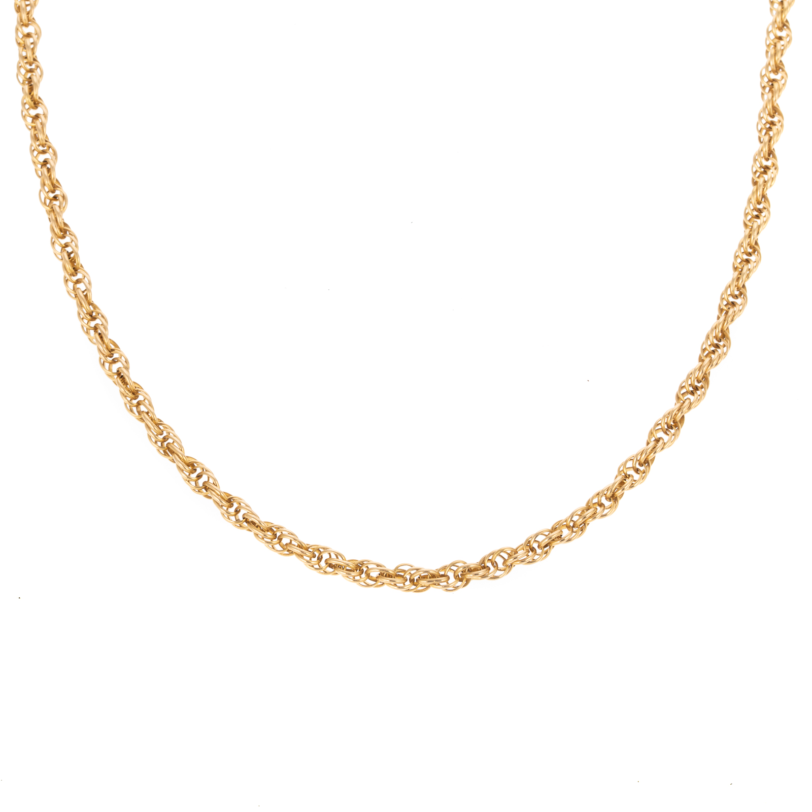 A 14K YELLOW GOLD TWISTED ROPE