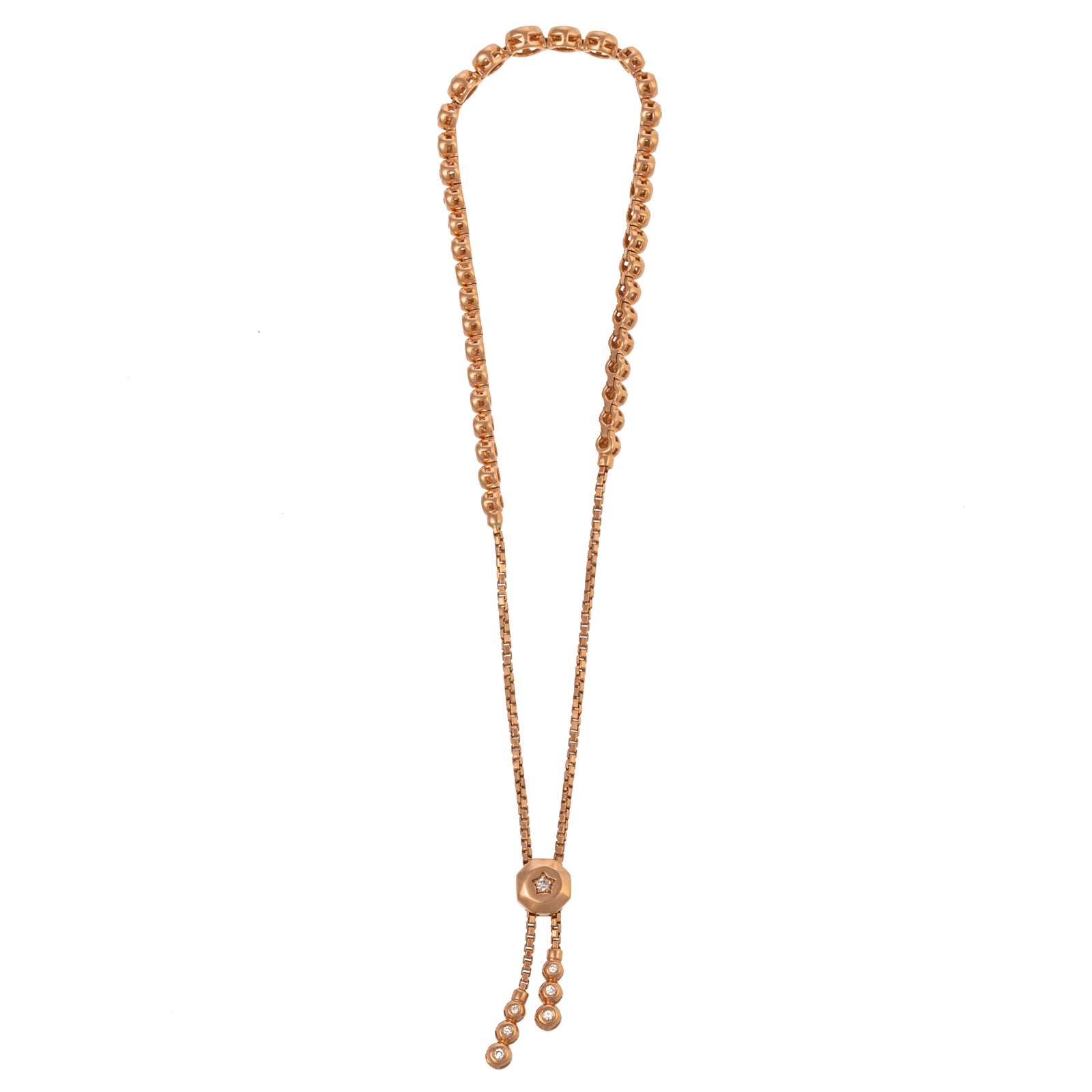 A 14K ROSE GOLD DIAMOND ADJUSTABLE