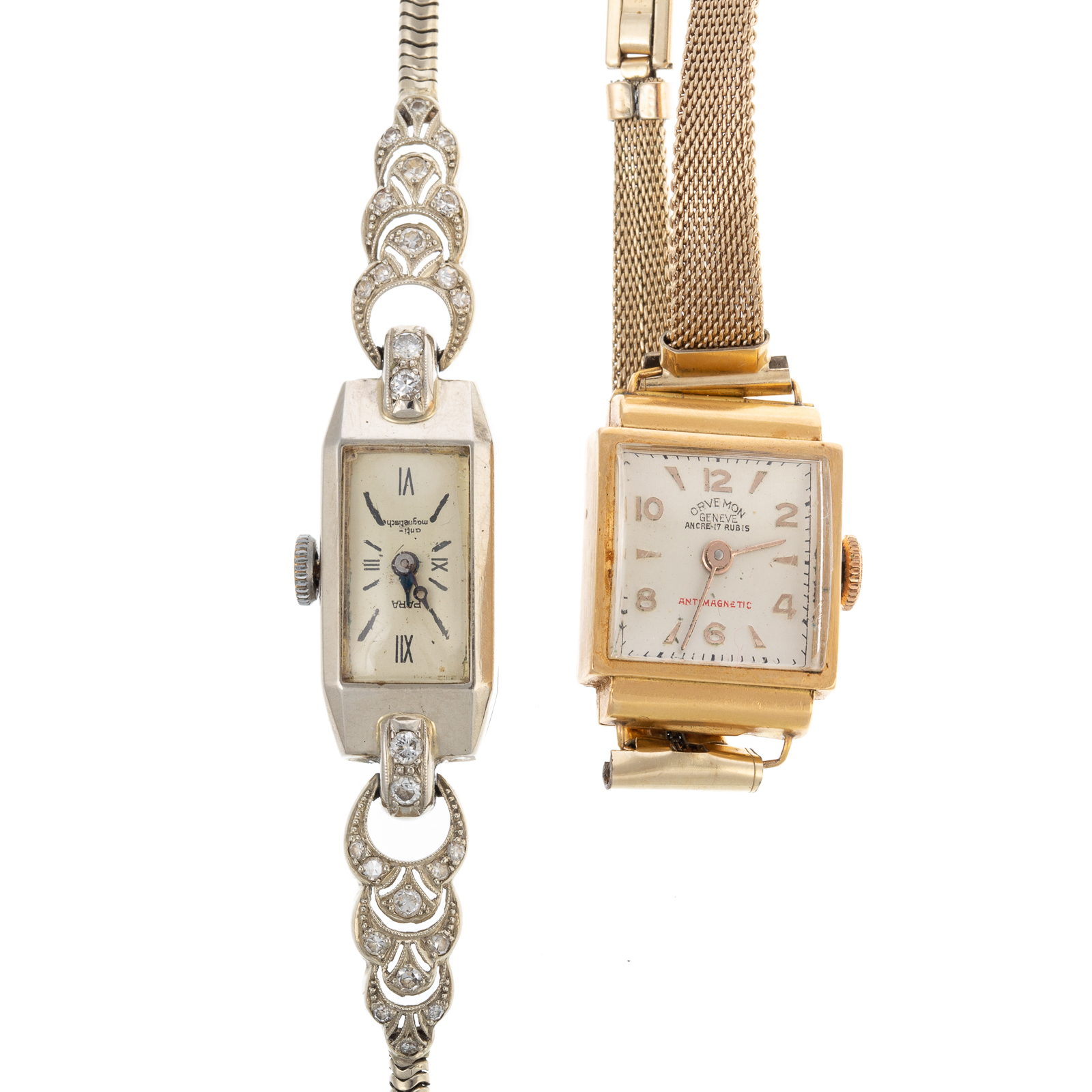 A PAIR OF VINTAGE GOLD WATCHES 287928