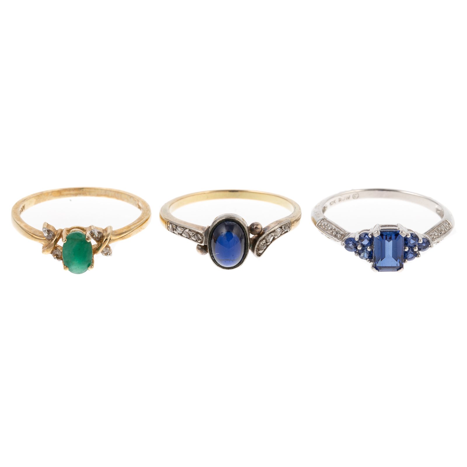 A COLLECTION OF THREE GEMSTONE