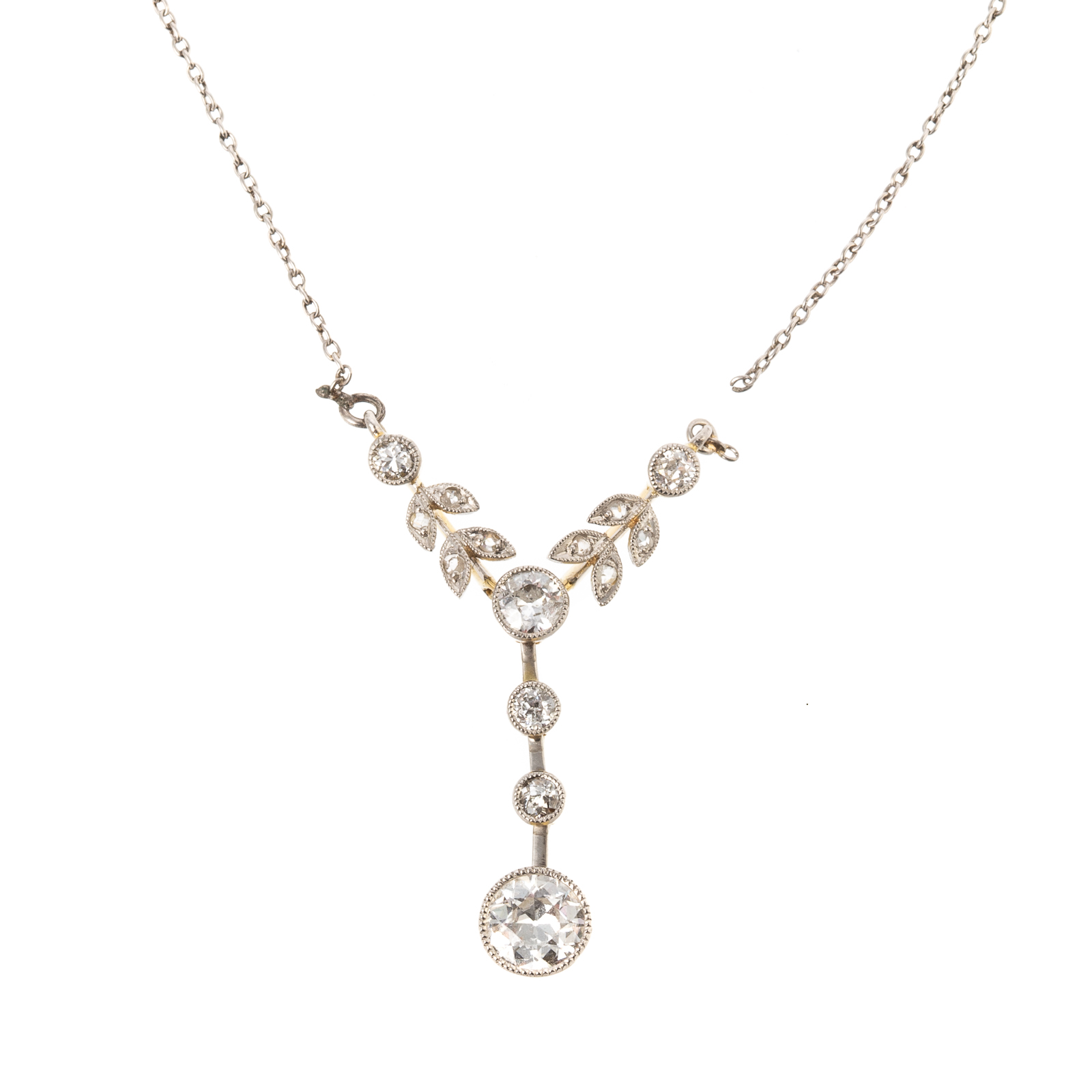 AN EDWARDIAN DIAMOND LARIAT NECKLACE 287924