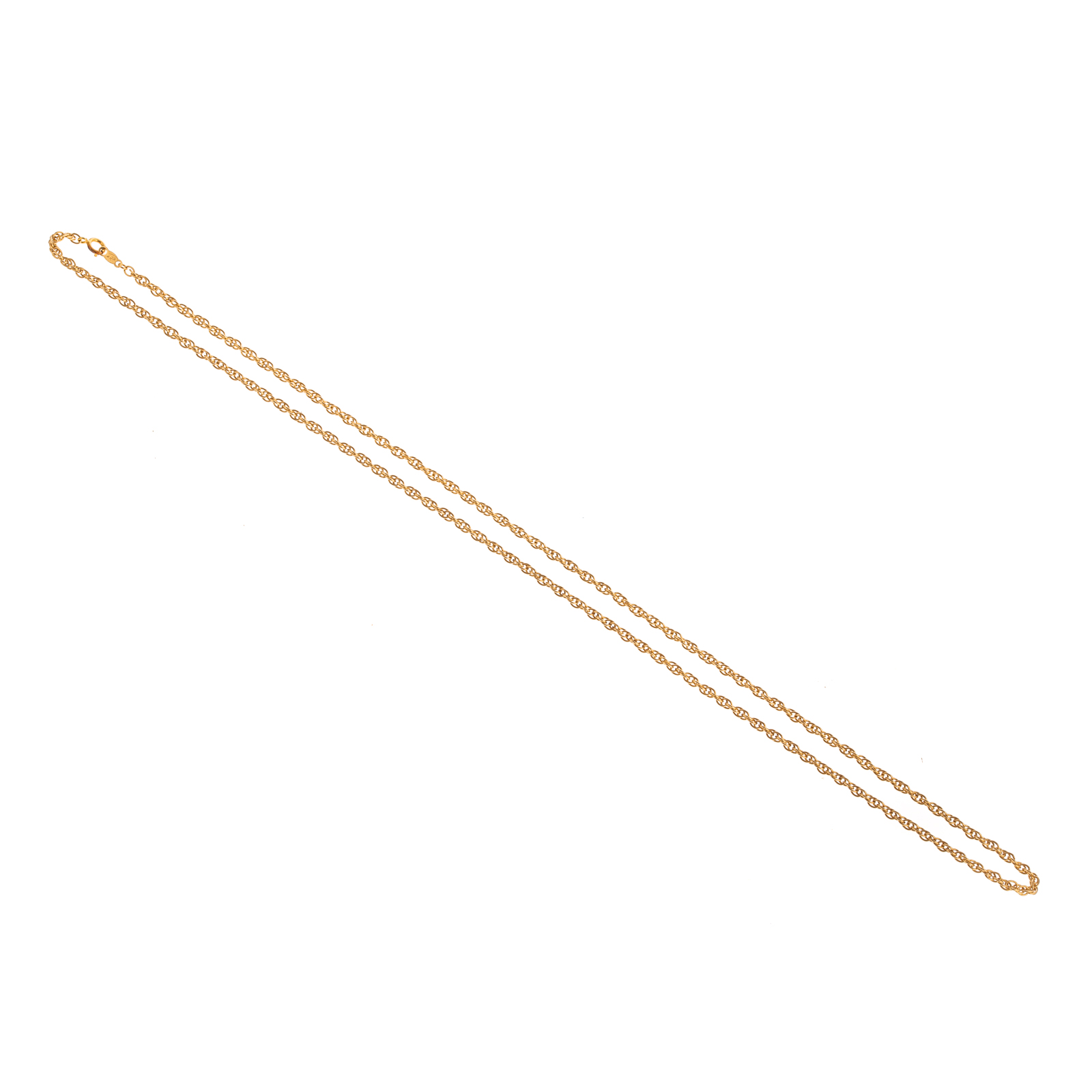 A 14K YELLOW GOLD TWIST LINK CHAIN 287935