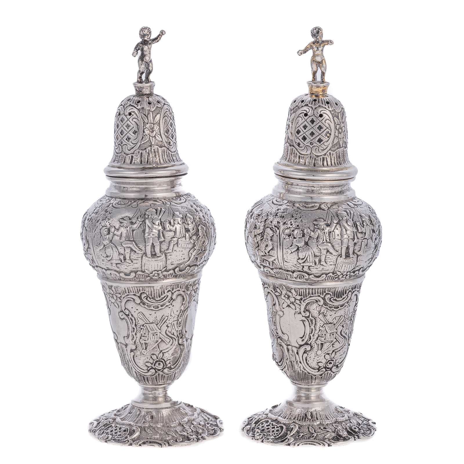 A PAIR OF GERMAN SILVER REPOUSSE 287996
